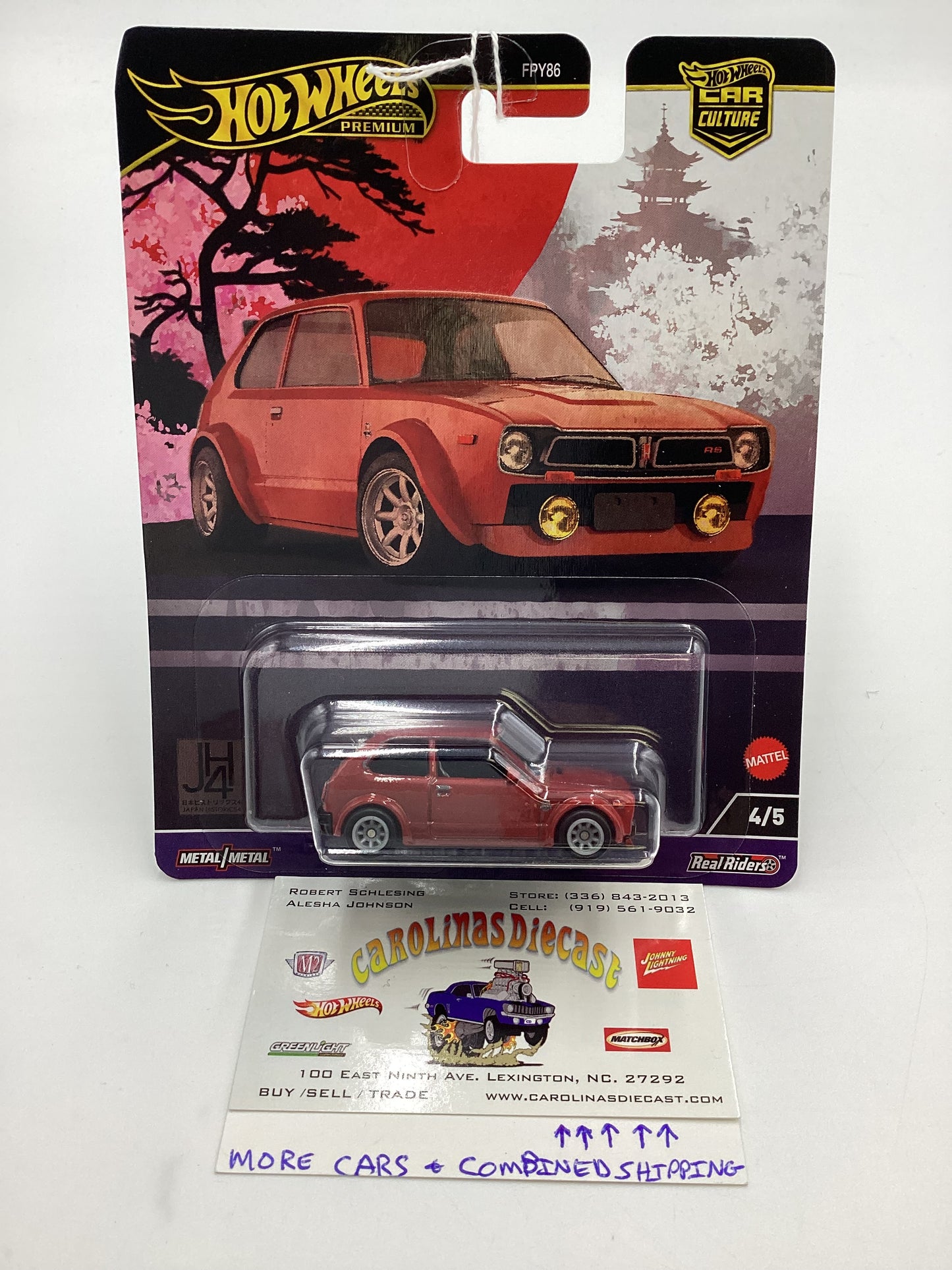 2024 Hot Wheels Japan Historics 4 #4 73 Honda Civic Custom Red 242E
