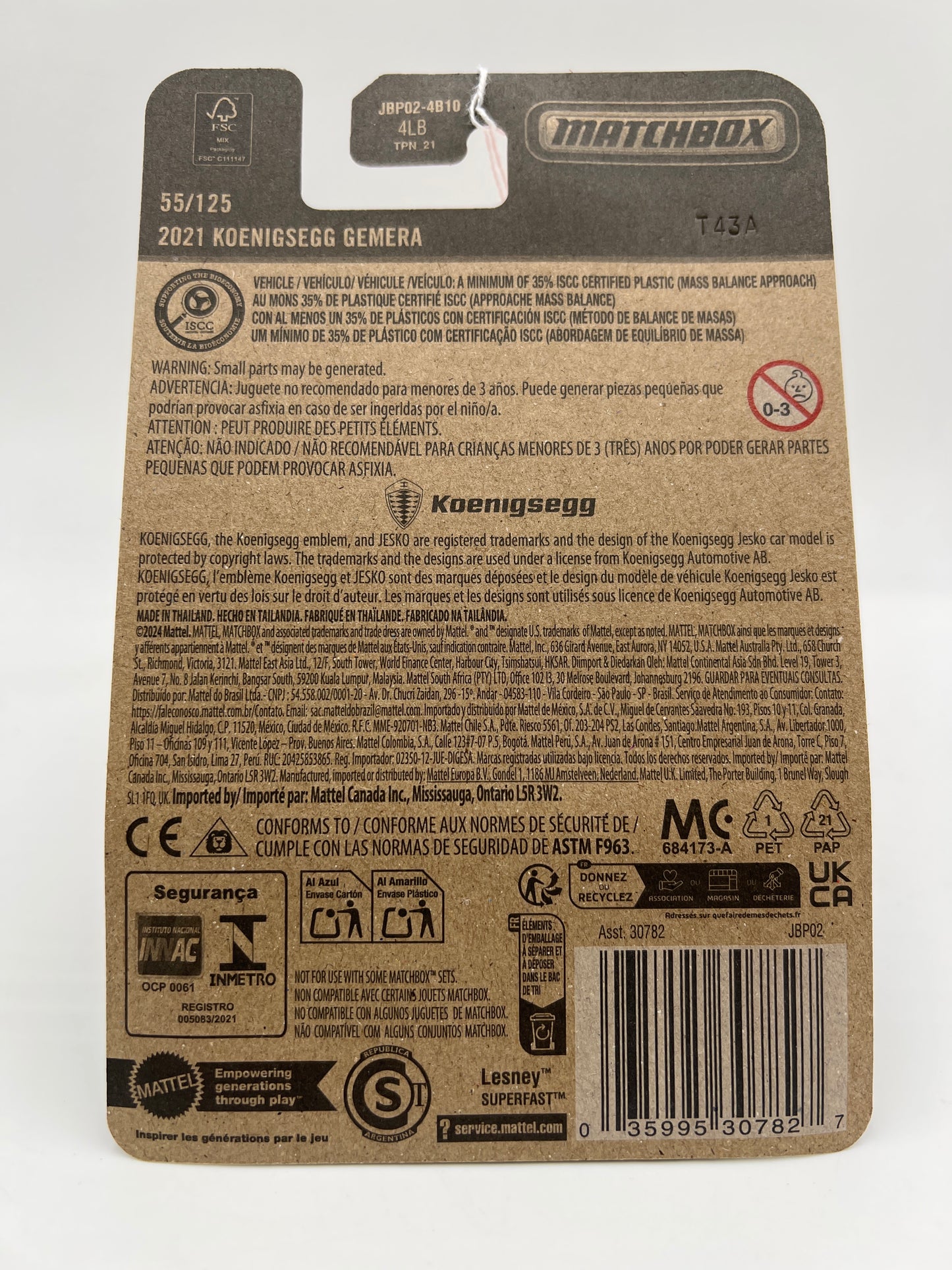 2025 Matchbox #55 2021 Koenigsegg Gemera Matte Black 214G