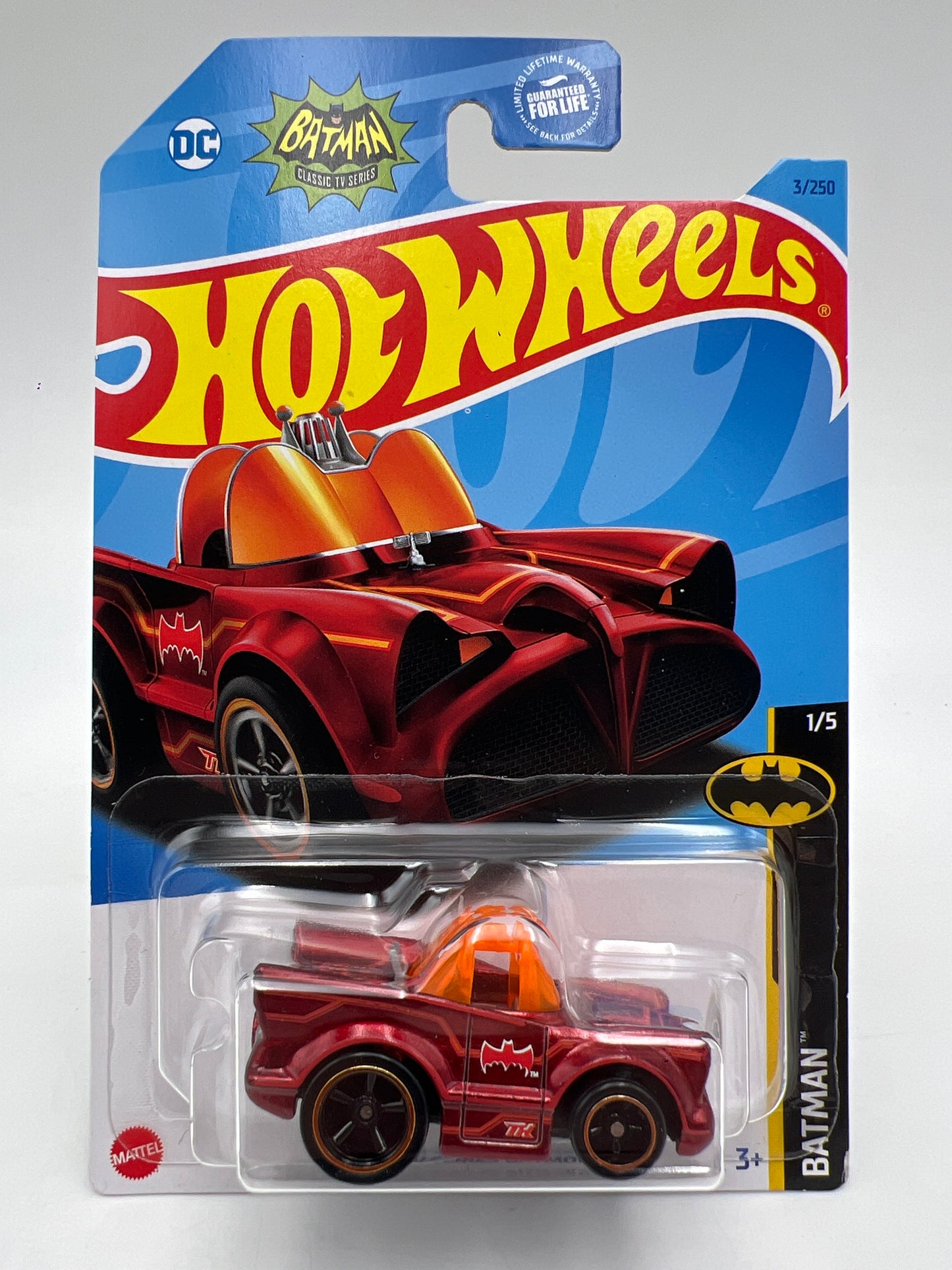2023 Hot Wheels Super Treasure Hunt #3 Classic TV Series Batmobile Red W/Protector