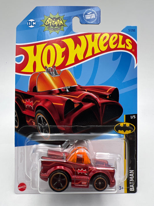 2023 Hot Wheels Super Treasure Hunt #3 Classic TV Series Batmobile Red W/Protector