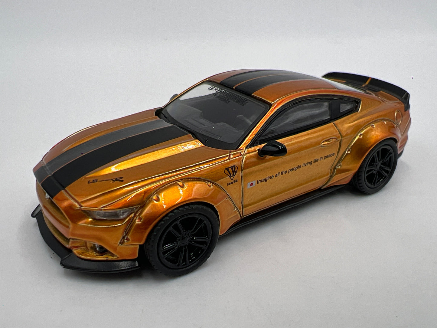 Mini GT MiJo Exclusive #847 Ford Mustang GT LB-Works LB Gold
