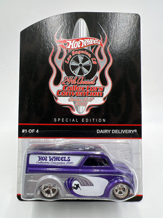 2010 Hot Wheels 24th Annual Collectors Convention LA #2384/2400 Dairy Delivery W/Protector