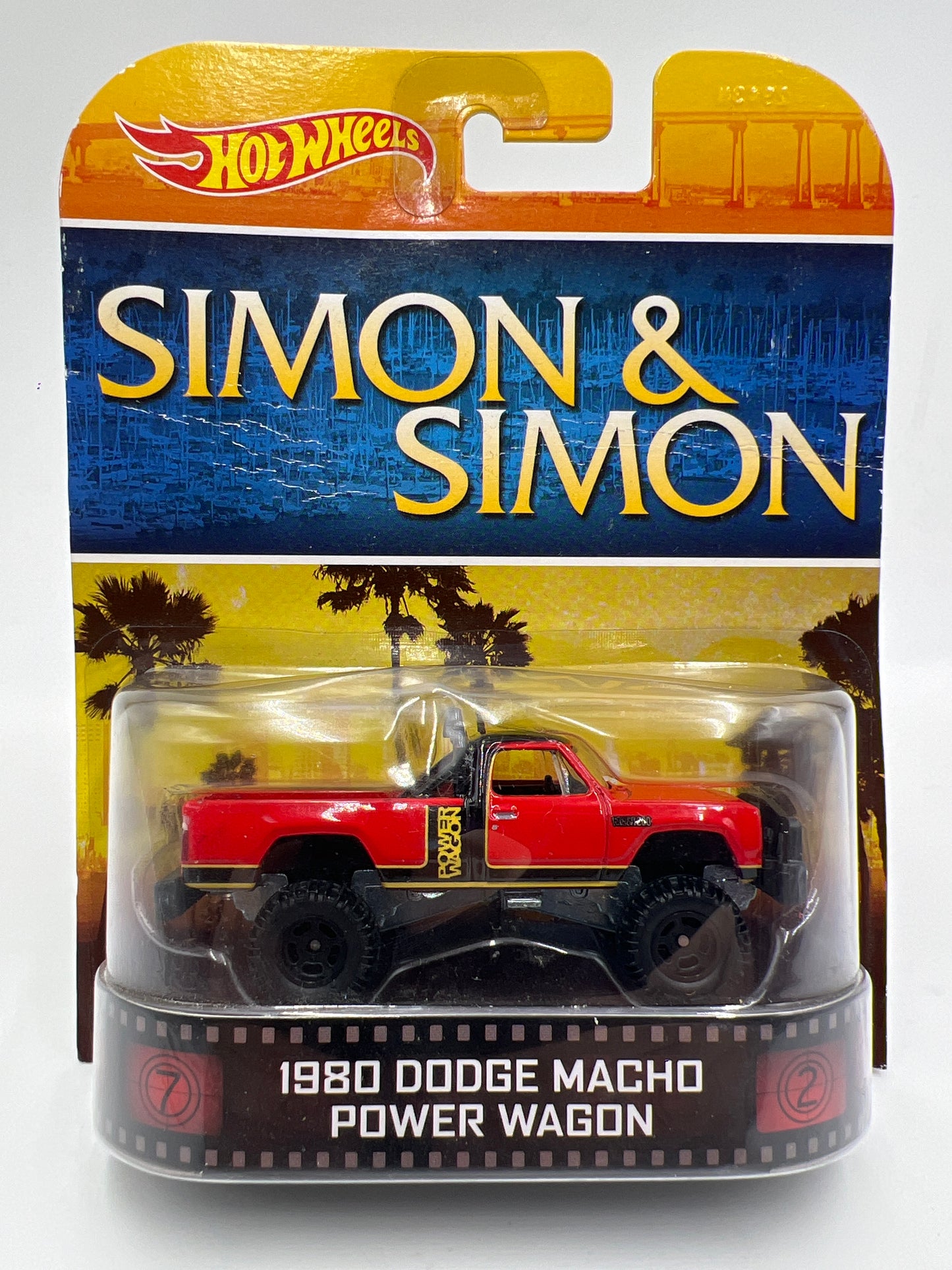Hot Wheels Retro Entertainment Simon & Simon 1980 Dodge Macho Power Wagon W/Protector Bad Card