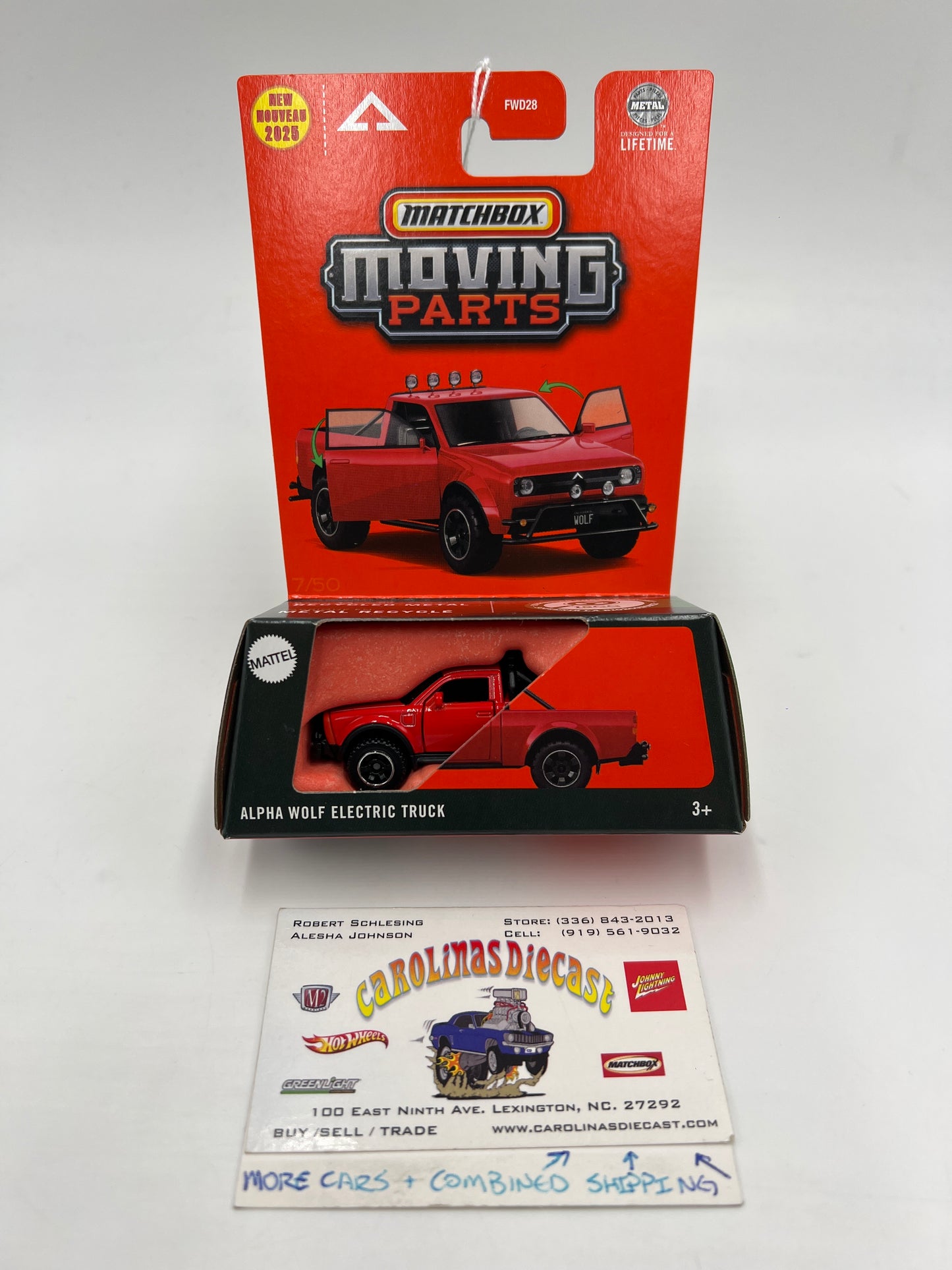 2025 Matchbox Moving Parts #7 Alpha Wolf Electric Truck Red 163F