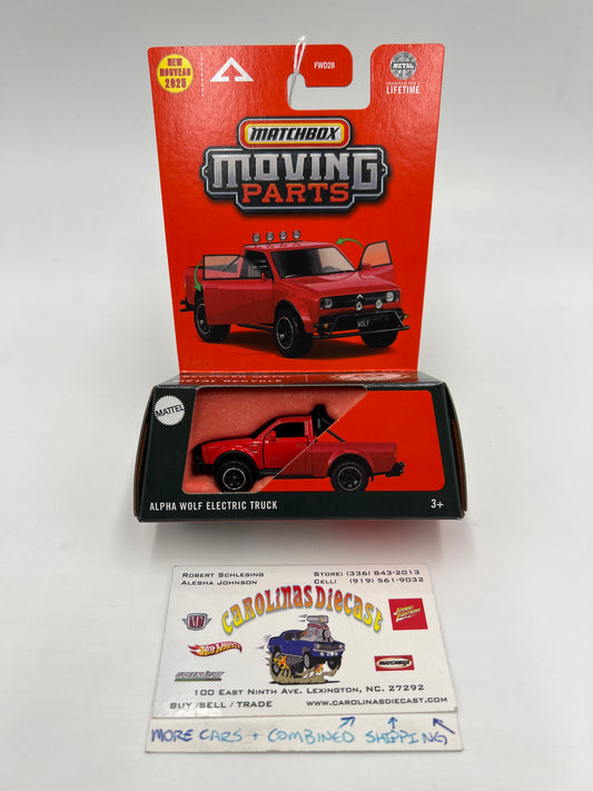 2025 Matchbox Moving Parts #7 Alpha Wolf Electric Truck Red 163F