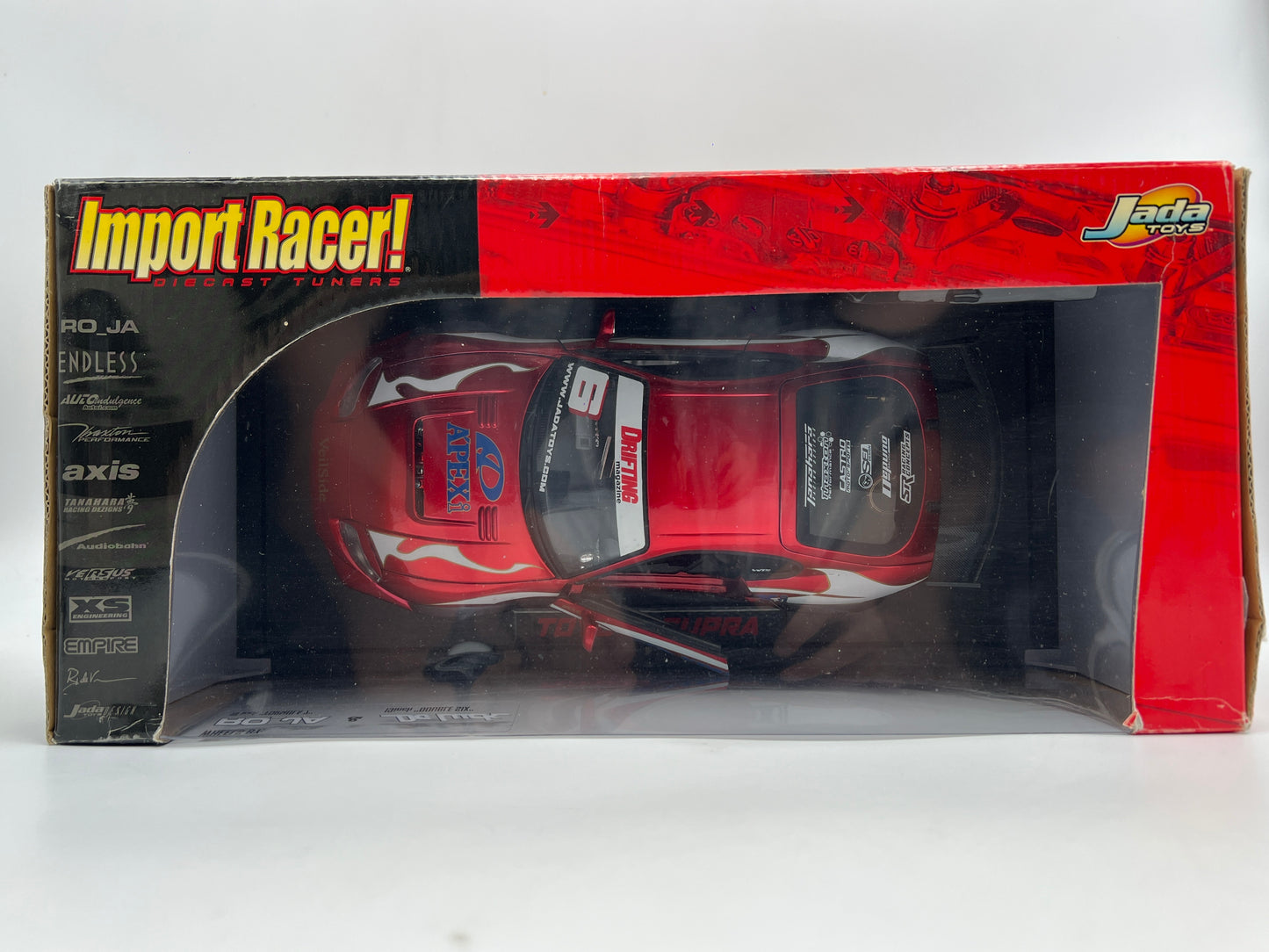 Jada 1:18 Scale Import Racer Toyota Supra Red W/Extra Wheels & Hood