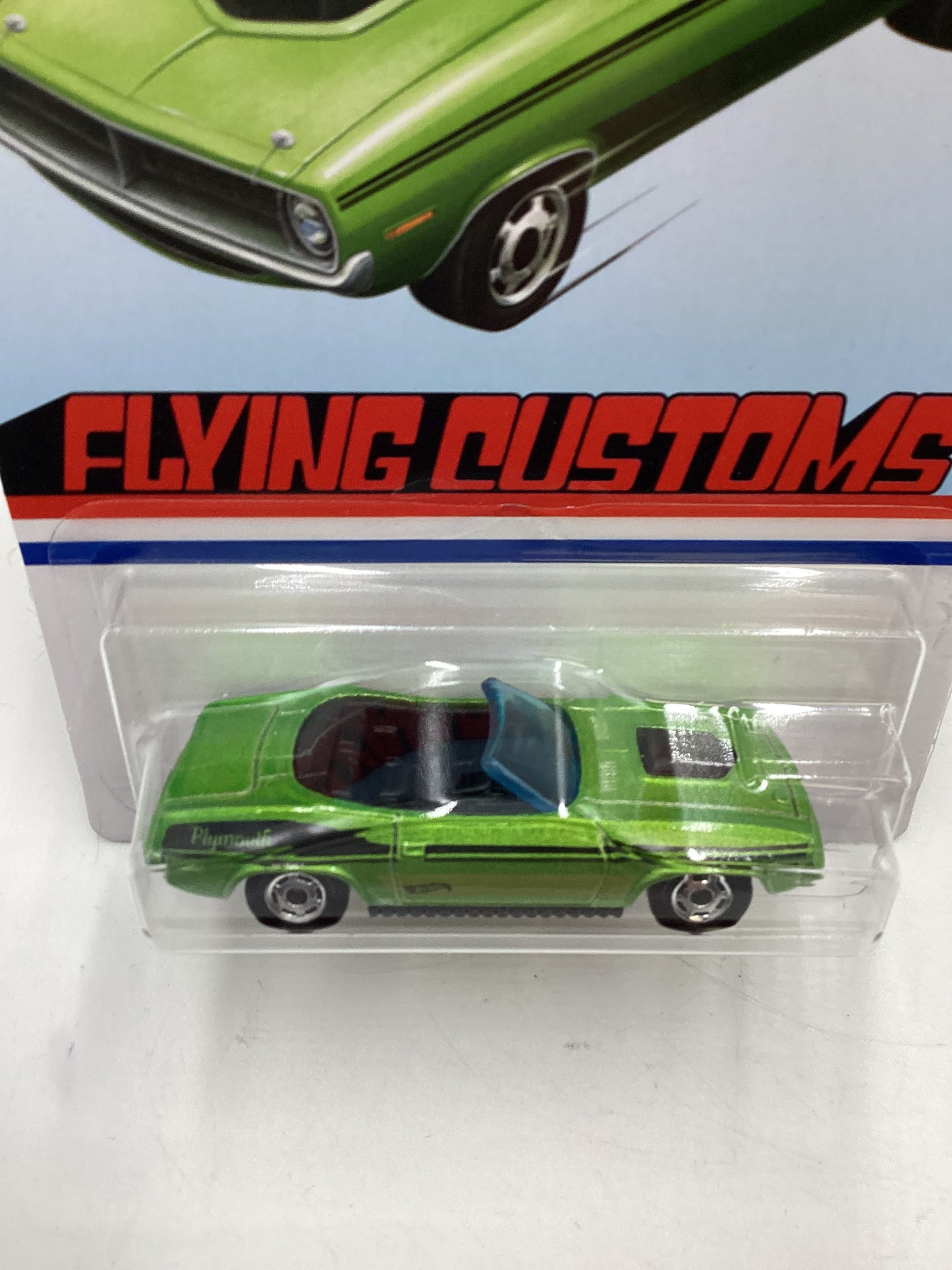 Hot Wheels Target Exclusive Flying Customs 70 Plymouth Barracuda Green 156G