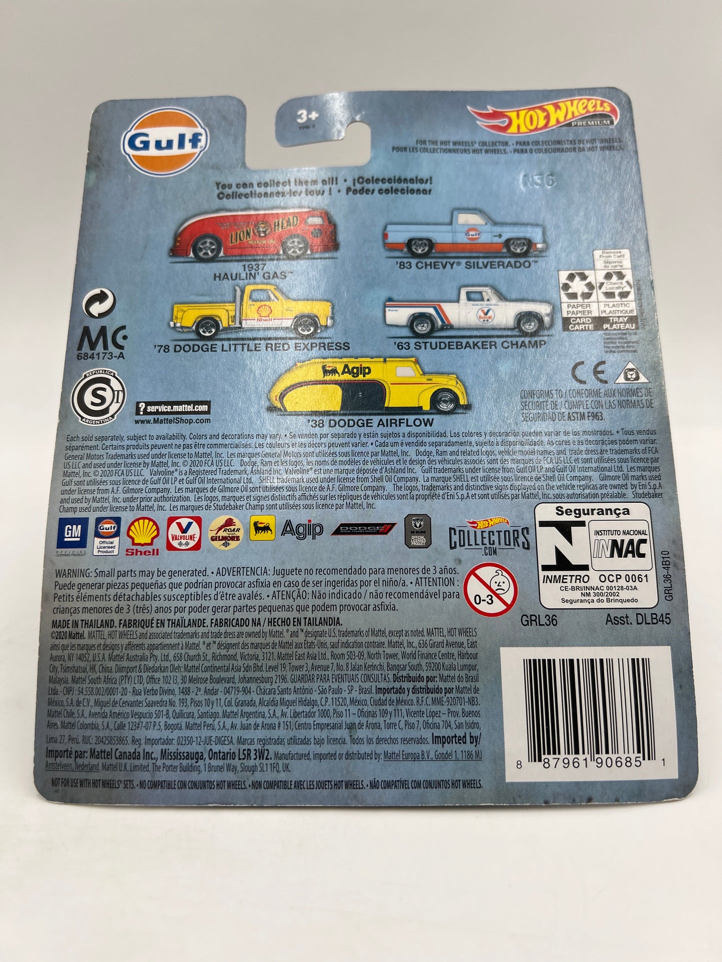 2020 Hot Wheels Car Culture Vintage Oil #2 83 Chevy Silverado Gulf Blue W/Protector