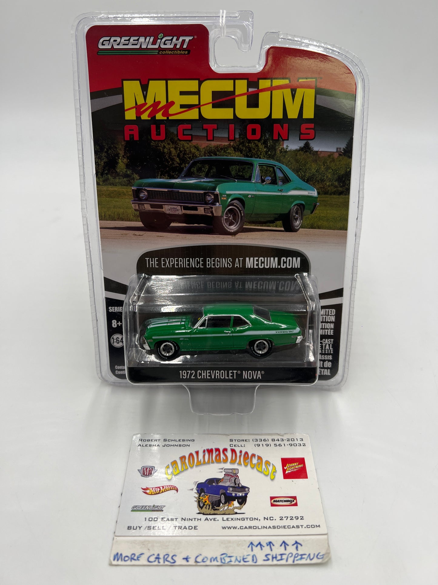 Greenlight Mecum Auctions 1972 Chevrolet Nova Green 178D