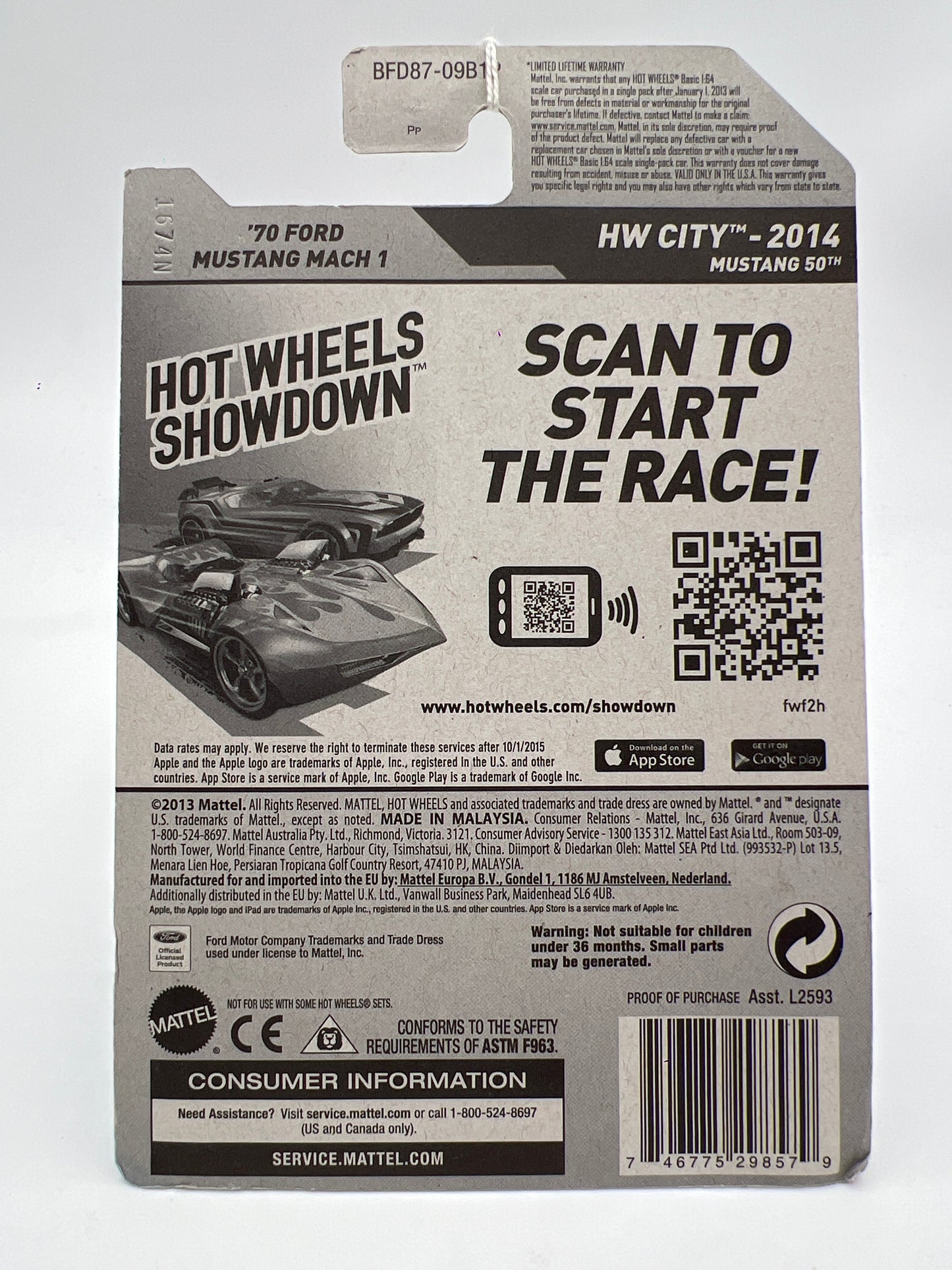 2014 Hot Wheels HW City #97 70 Ford Mustang Mach 1 Green 22C