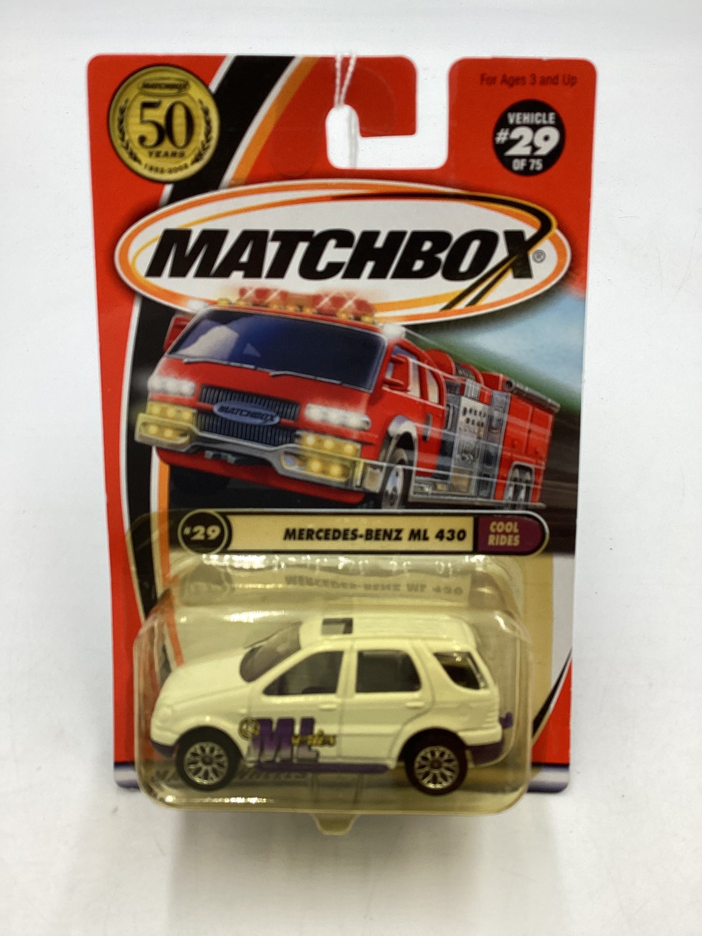 Matchbox #29 MBX Cool Rides Mercedes-Benz ML 430 White 210C