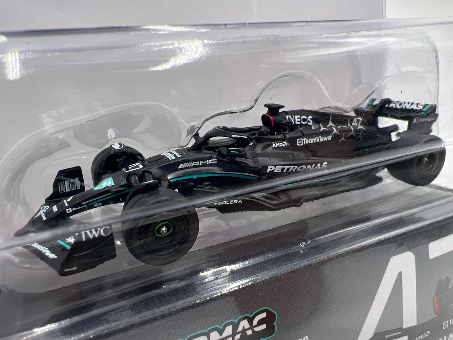Tarmac Works x IXO Models Mijo Exclusives #F064 Mercedes-AMG F1 W14 E Performance Mick Schumacher SGP 2023 238E