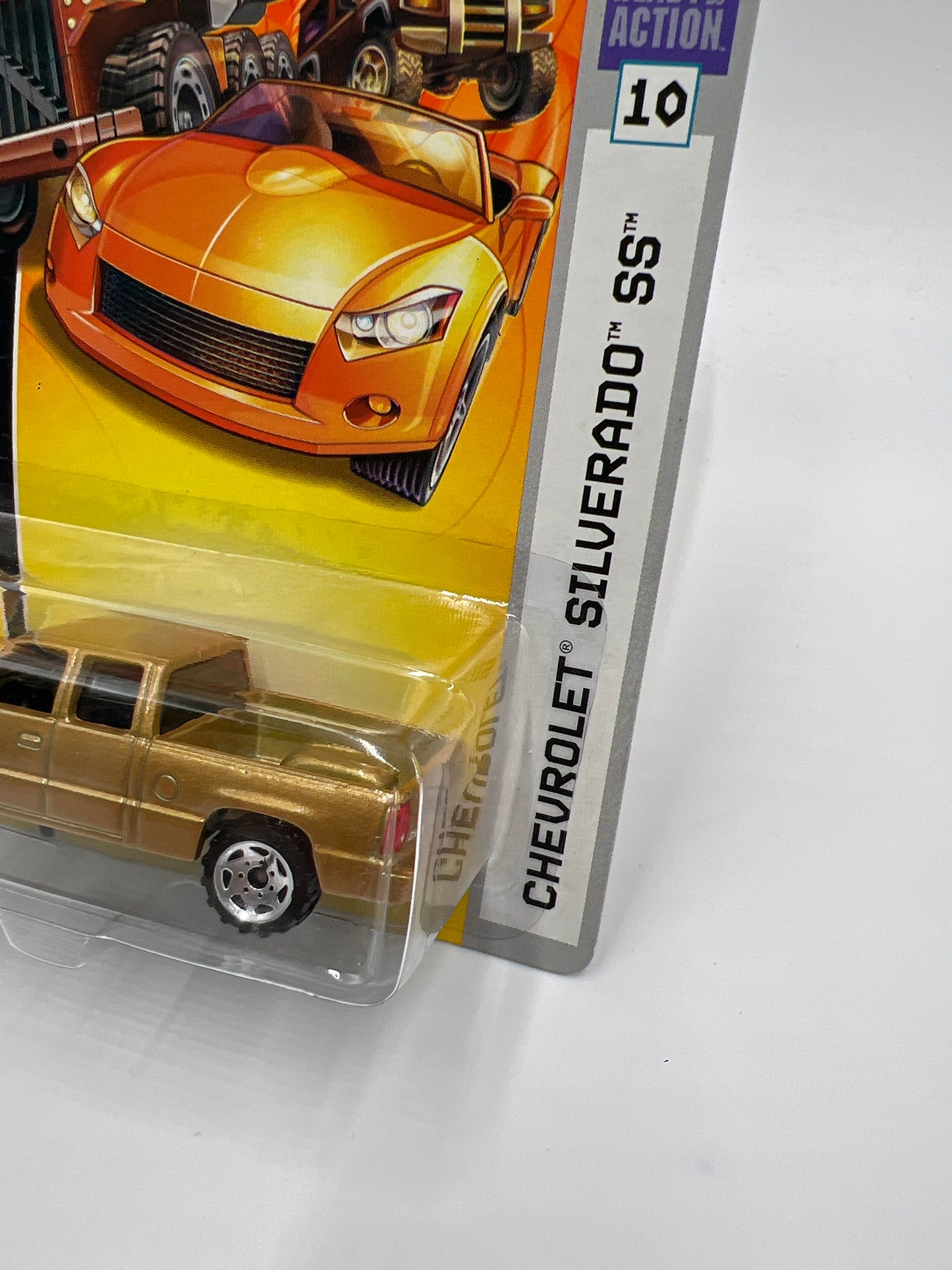 Matchbox MBX Metal #10 Chevrolet Silverado SS Gold Cateye W/Protector