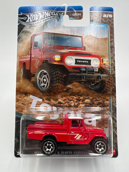 2025 Hot Wheels Silver Series Toyota Set #3 Toyota Land Cruiser Red 163C