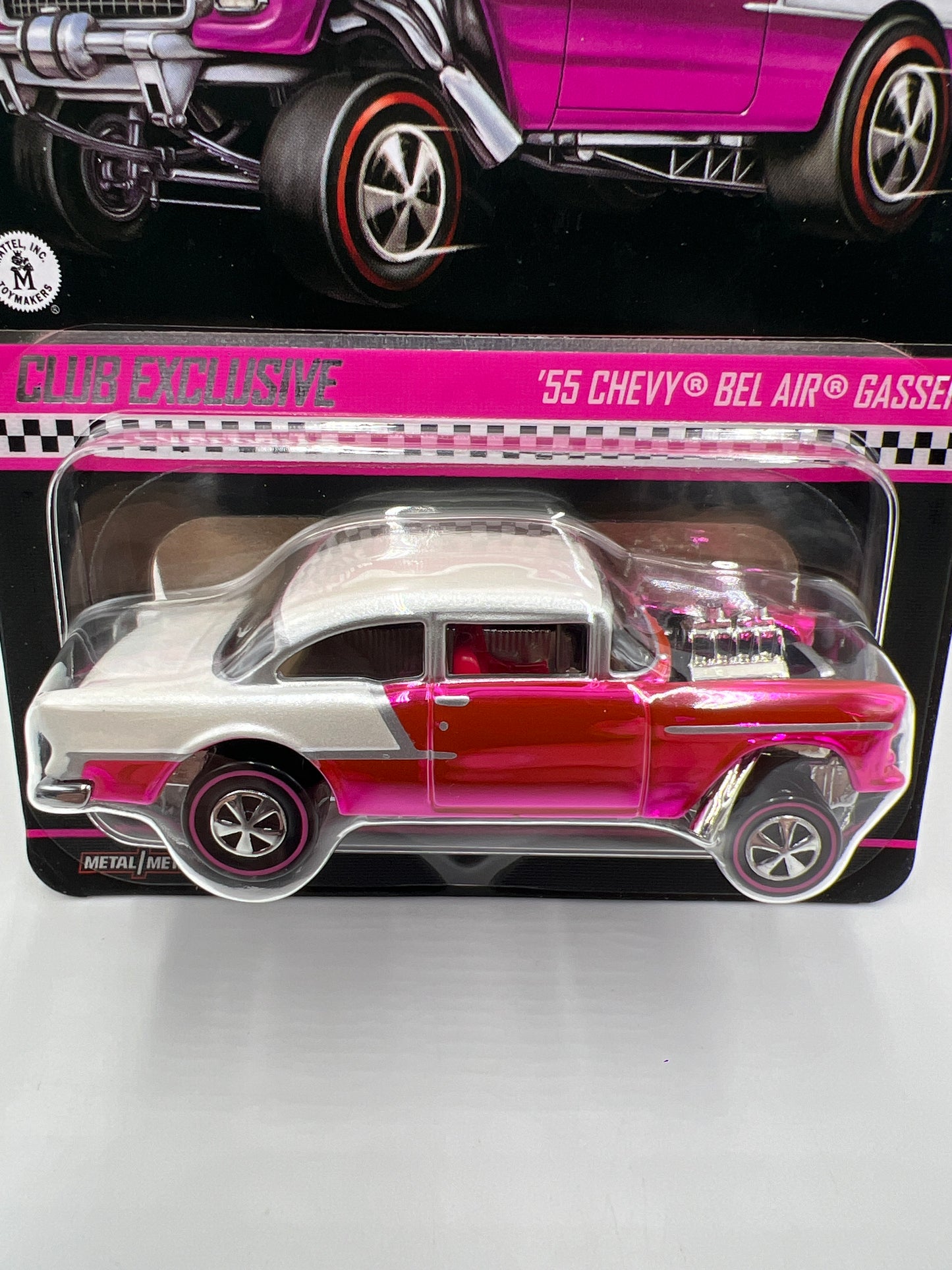 2025 Hot Wheels RLC Club Exclusive 55 Chevy Bel Air Gasser Pink W/Protector