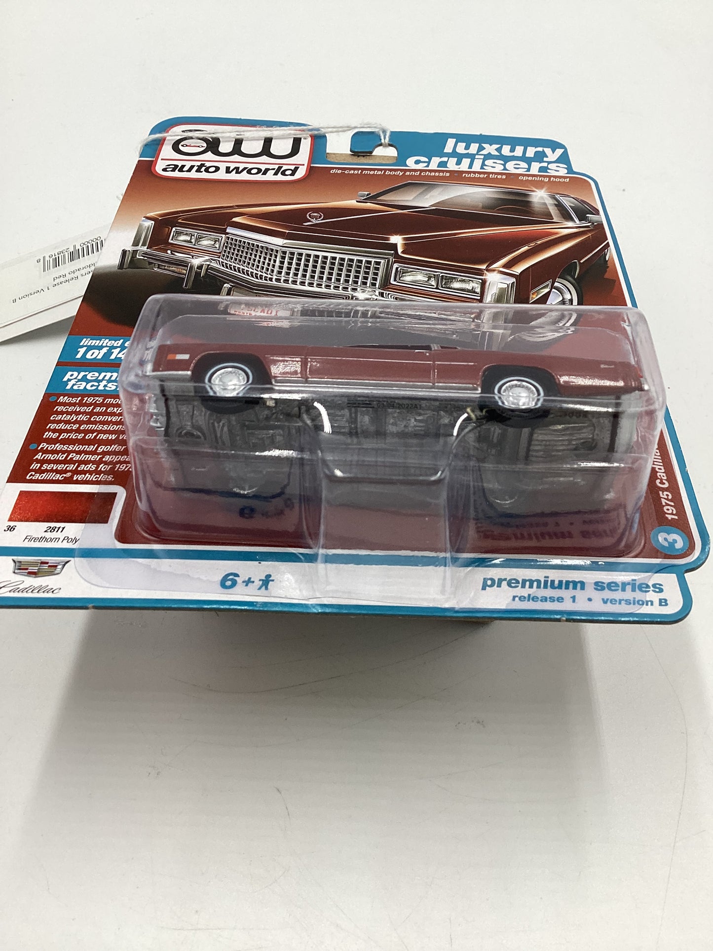 Auto World Luxury Cruisers Release 1 Version B 1975 Cadillac Eldorado Red 183F