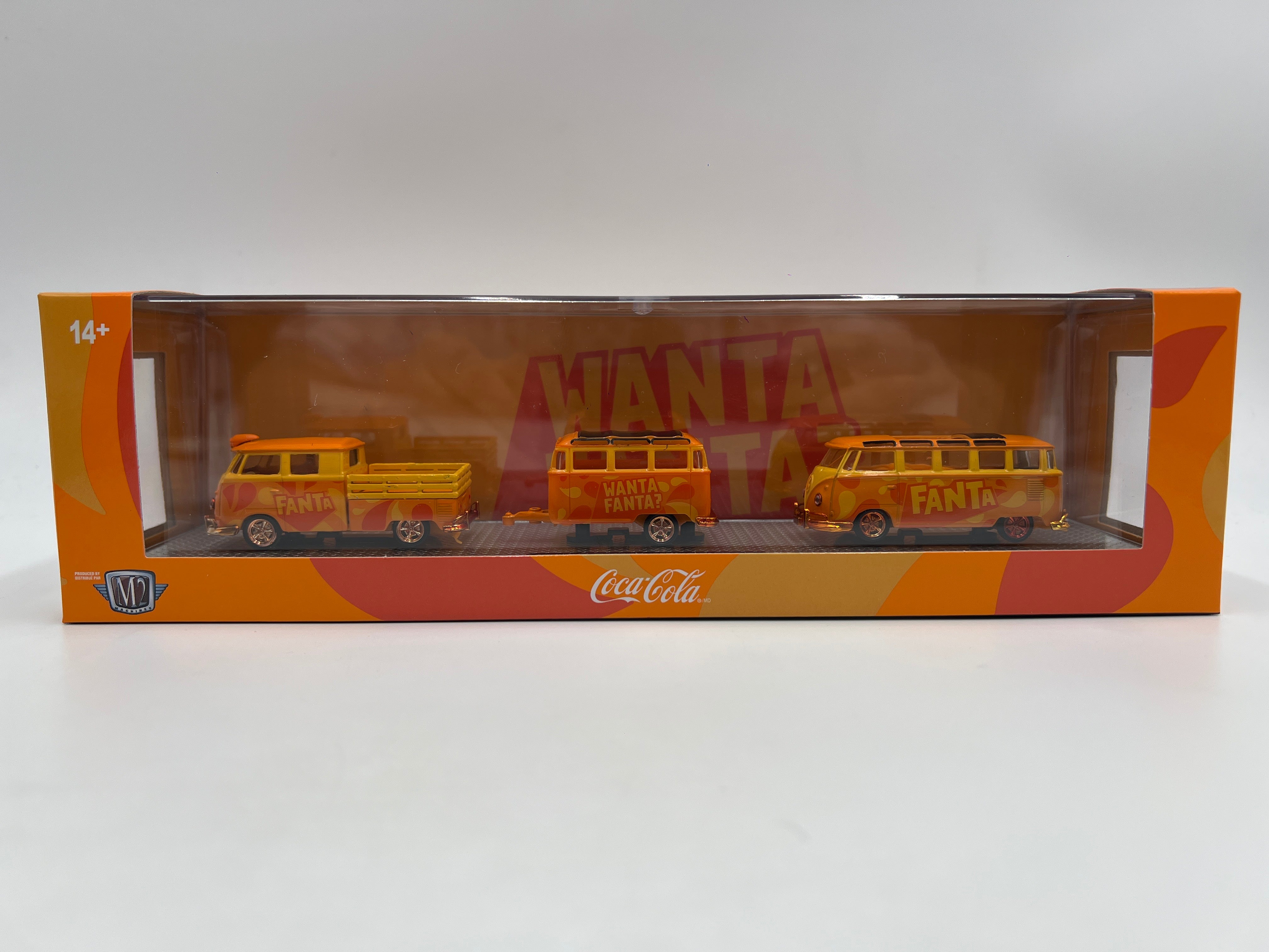 2025 M2 Machines Auto Haulers Coca Cola Fanta CHASE 1960 VW Double