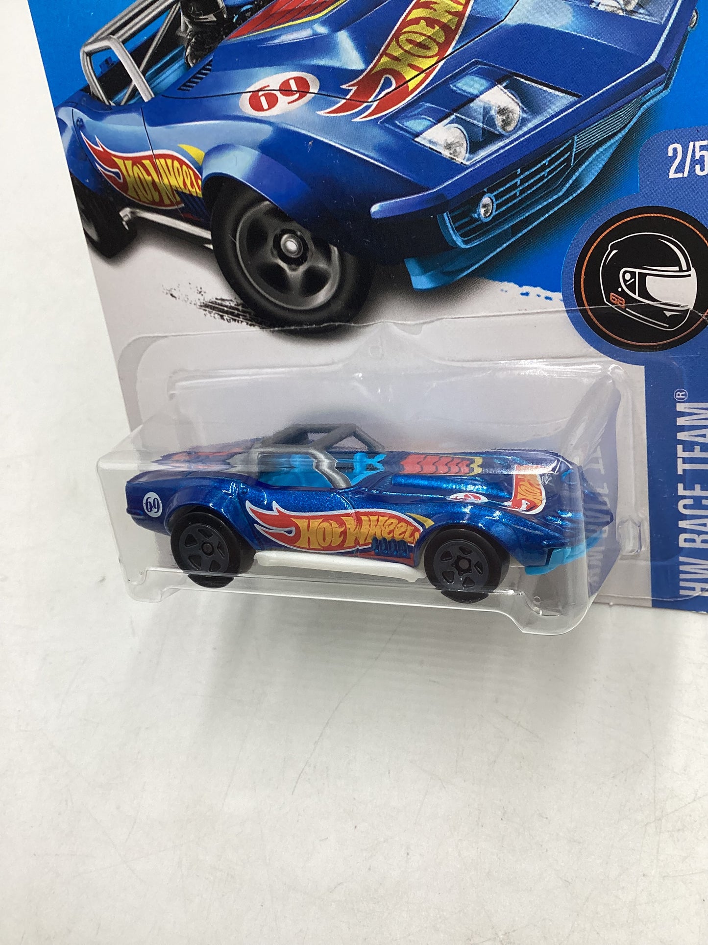 2017 Hot wheels #352 69 Corvette Racer Blue