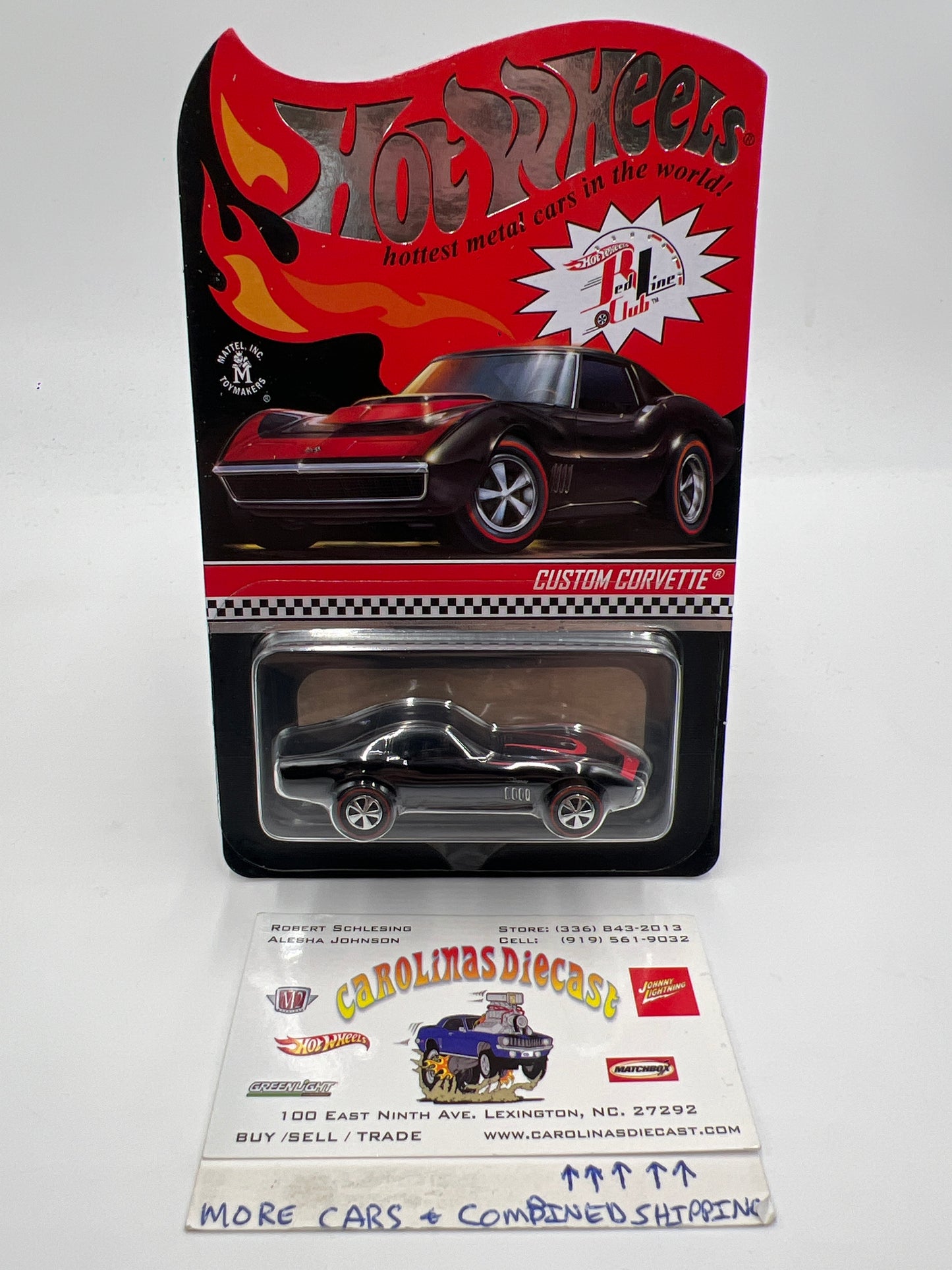 2022 Hot Wheels RLC #5455/25000 Custom Corvette Black W/Protector