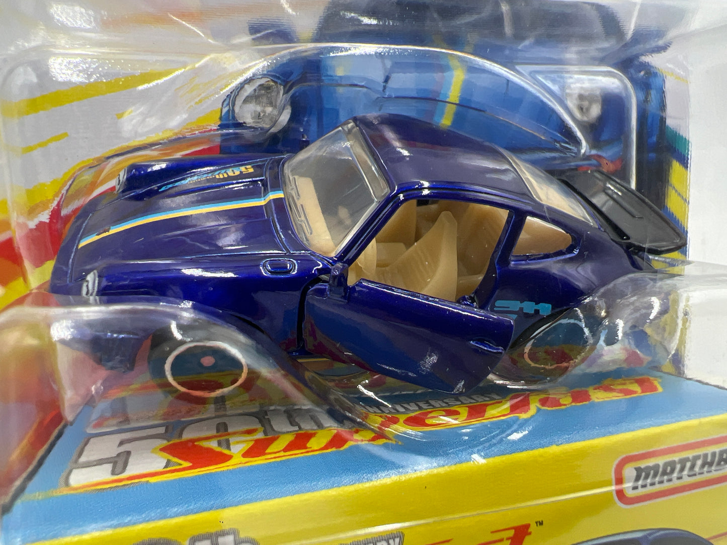 Matchbox 50th Anniversary Superfast #9 80 Porsche 911 Turbo Blue 172D