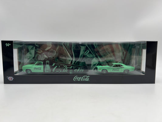 M2 Machines Auto Haulers TW48 Coca Cola CHASE 1974 Dodge Truck & 1970 Challenger R/T