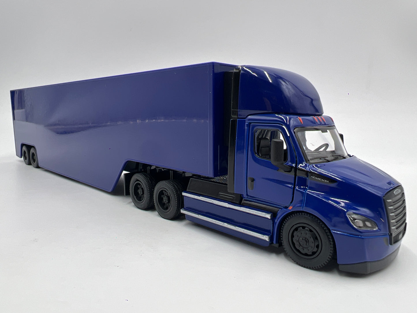 Kinsmart 1/62 Scale Freightliner eCascadia W/Container Blue