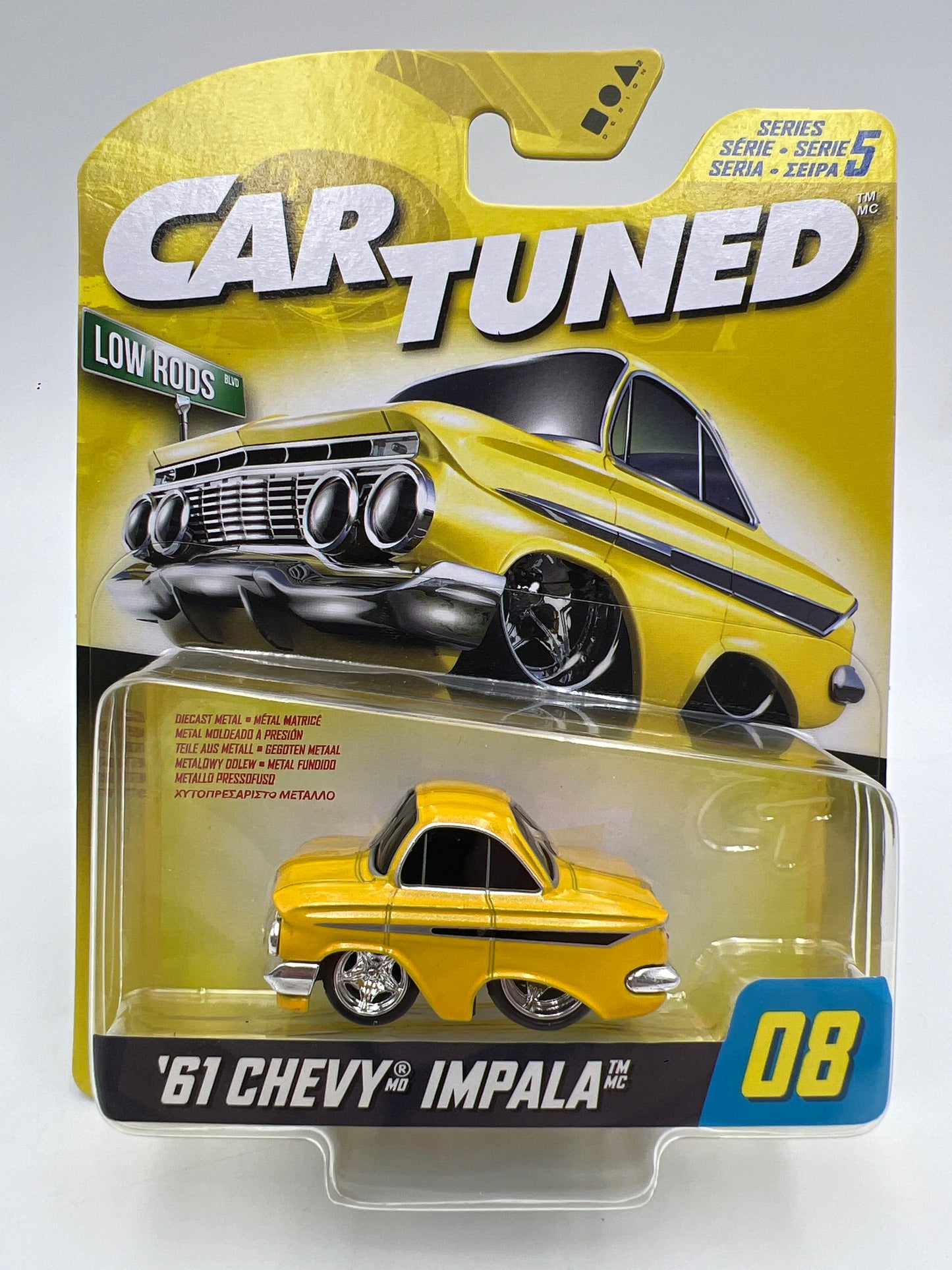 MGA Car Tuned Hobby Exclusive Series 5 #8 61 Chevy Impala Yellow 186G