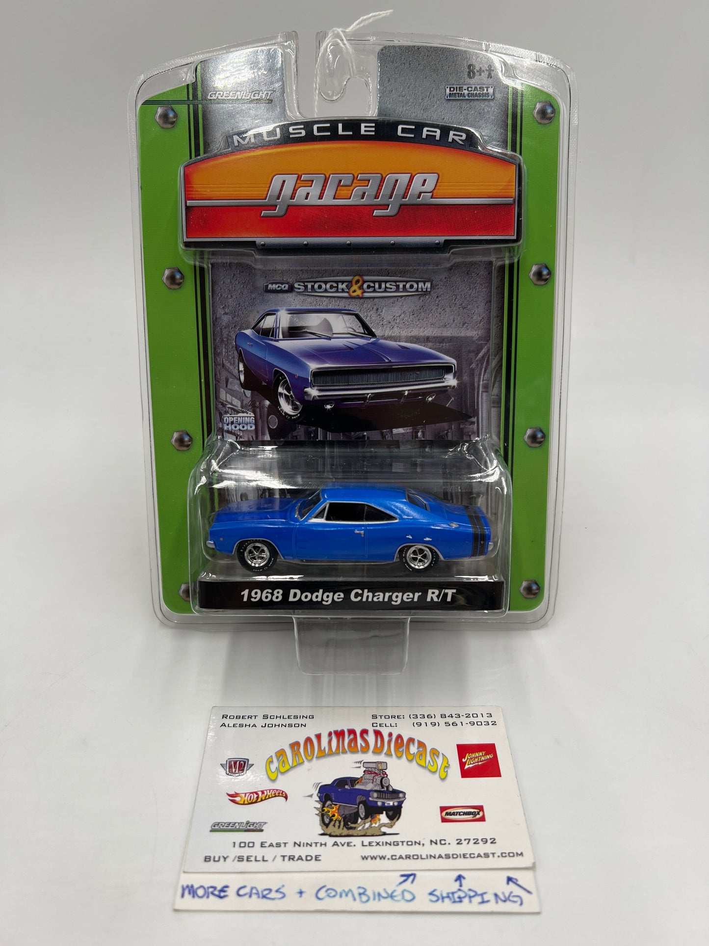 Greenlight Muscle Car Garage Series 6 1968 Dodge Charger R/T Blue