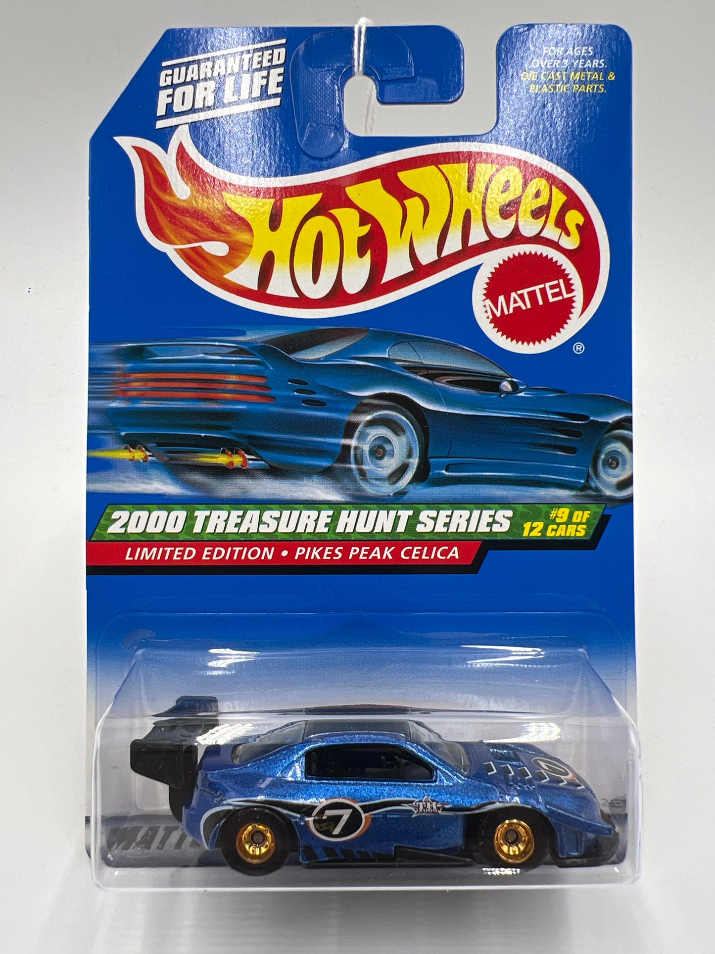 2000 Hot Wheels Treasure Hunt Real Riders #57 Pikes Peak Celica Blue 277C