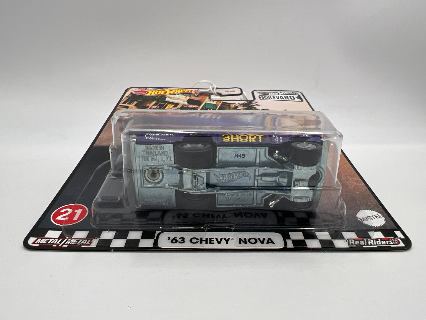 Hot Wheels Premium Boulevard #21 63 Chevy Nova Purple 259A