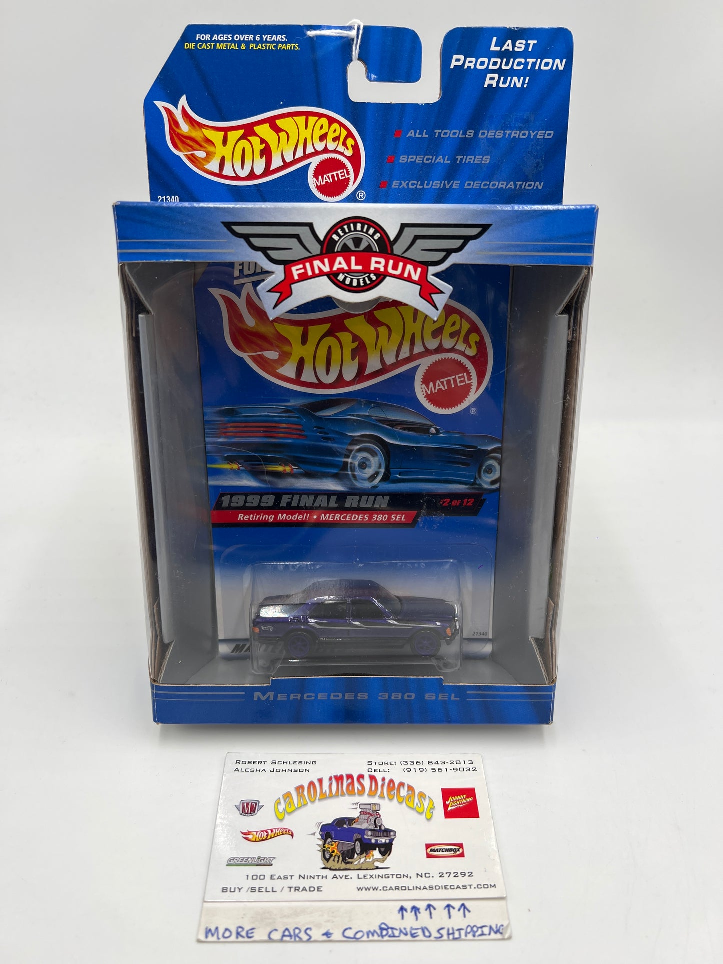 1999 Hot Wheels Final Run #2 Mercedes 380 SEL Purple