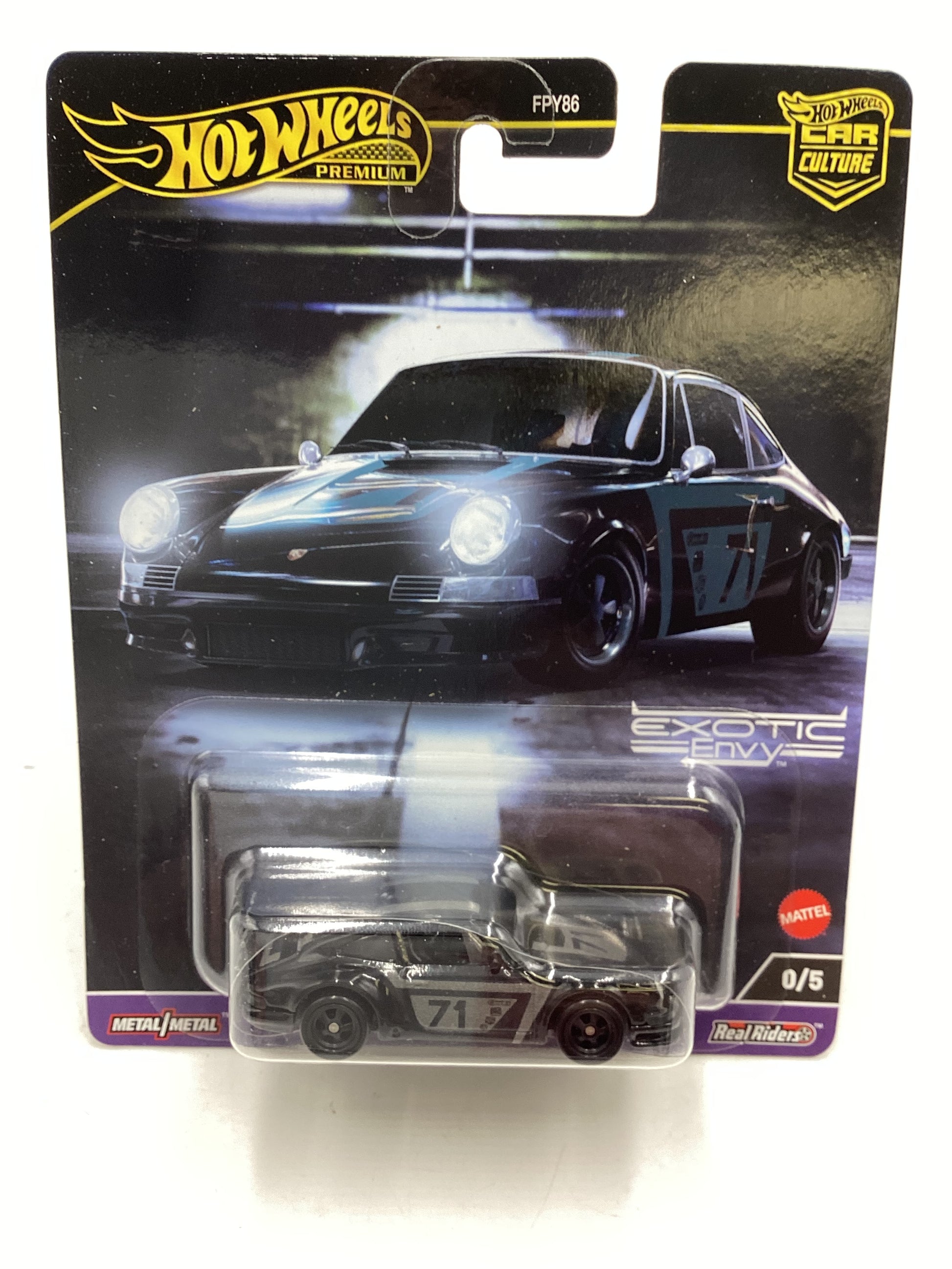 2024 Hot wheels Exotic Envy CHASE 0/5 71 Porsche 911 Black with