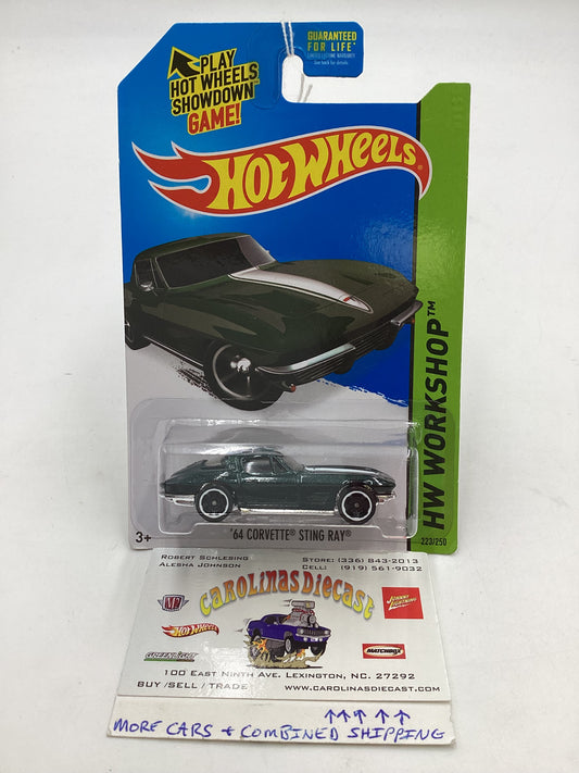 2015 Hot Wheels Kmart Exclusive #223 64 Corvette Sting Ray Green 239A