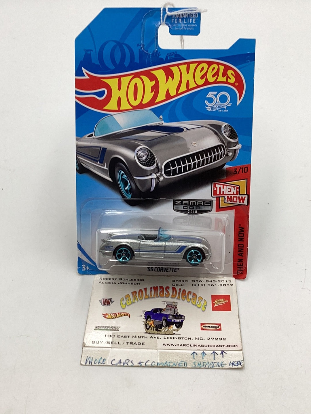 2018 Hot Wheels Zamac #2 55 Corvette 145G