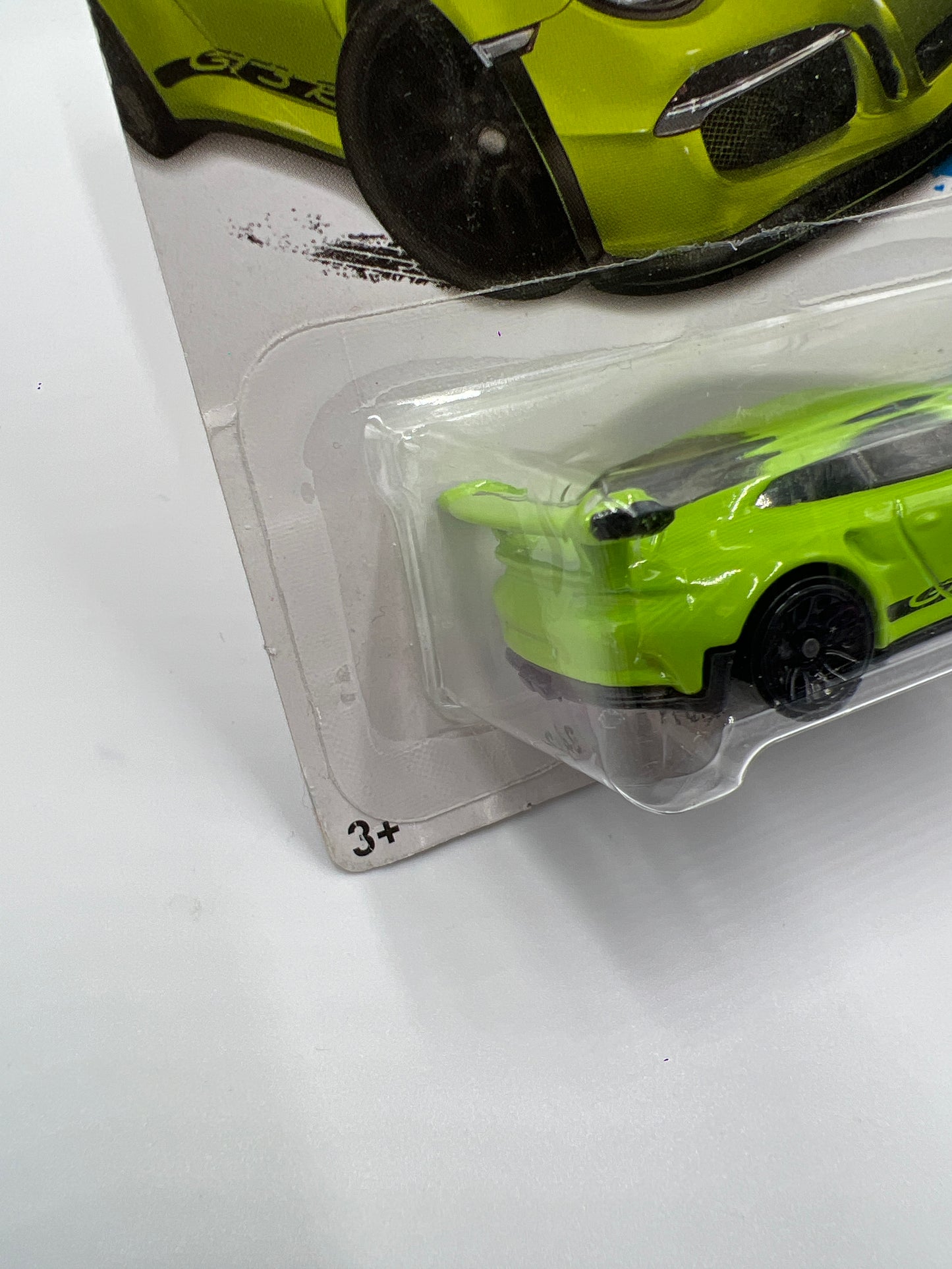 2017 Hot Wheels Nightburnerz #117 Porsche 911 GT3 RS Green (Cracked Blister) 99B