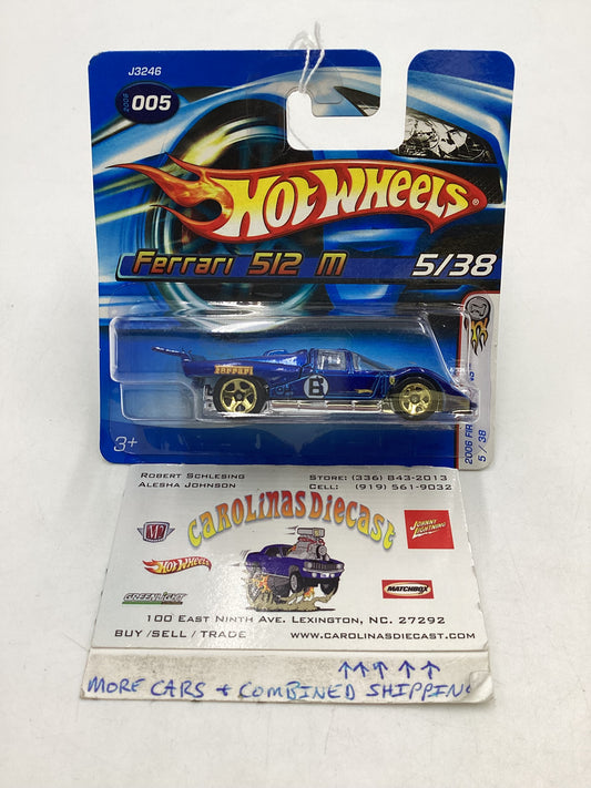 2006 Hot Wheels #005 Short Card Ferrari 512 M SR