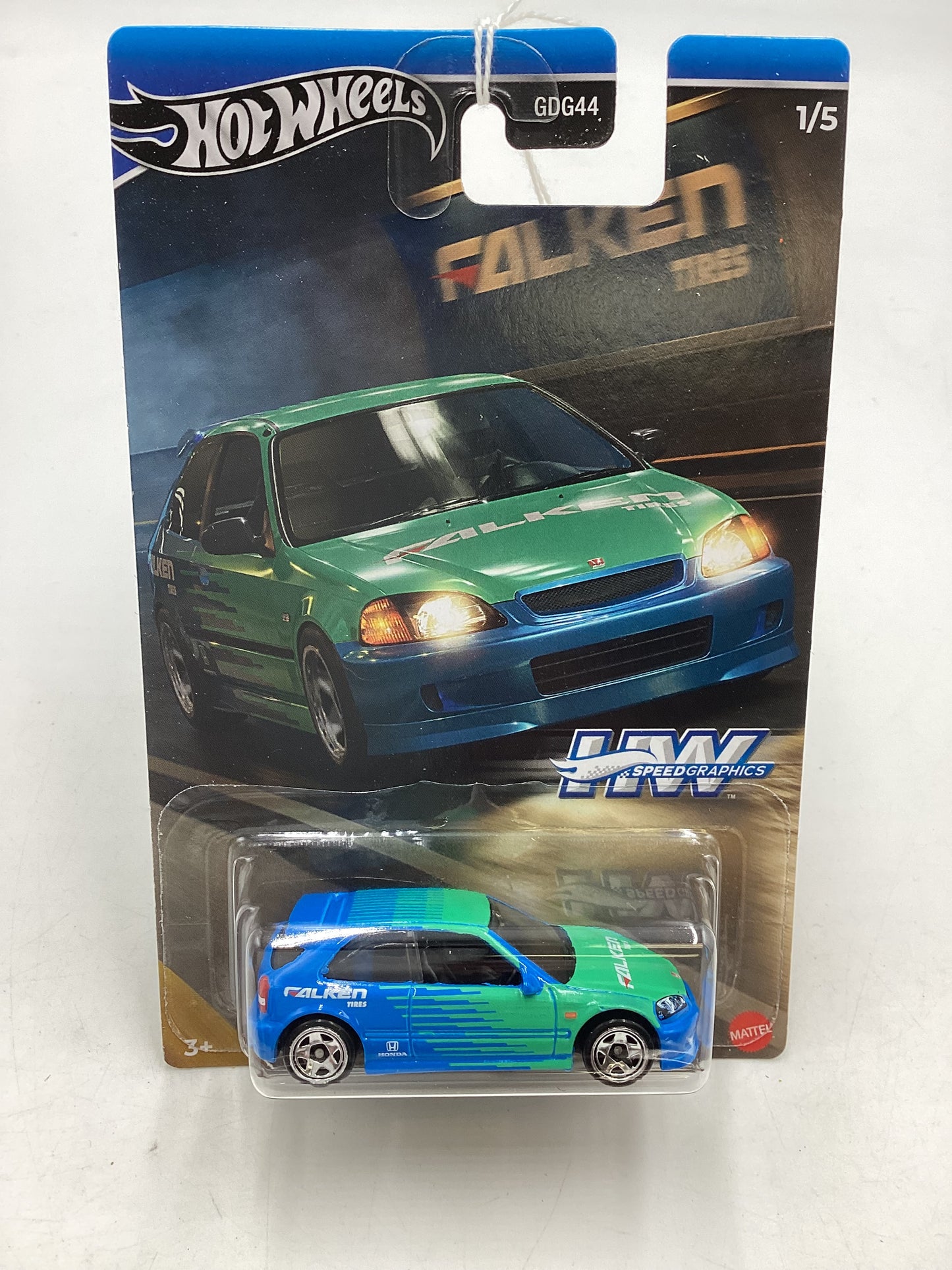 2024 Hot Wheels Speed Graphics 1/5 99 Honda Civic Type R (EK9) Falken