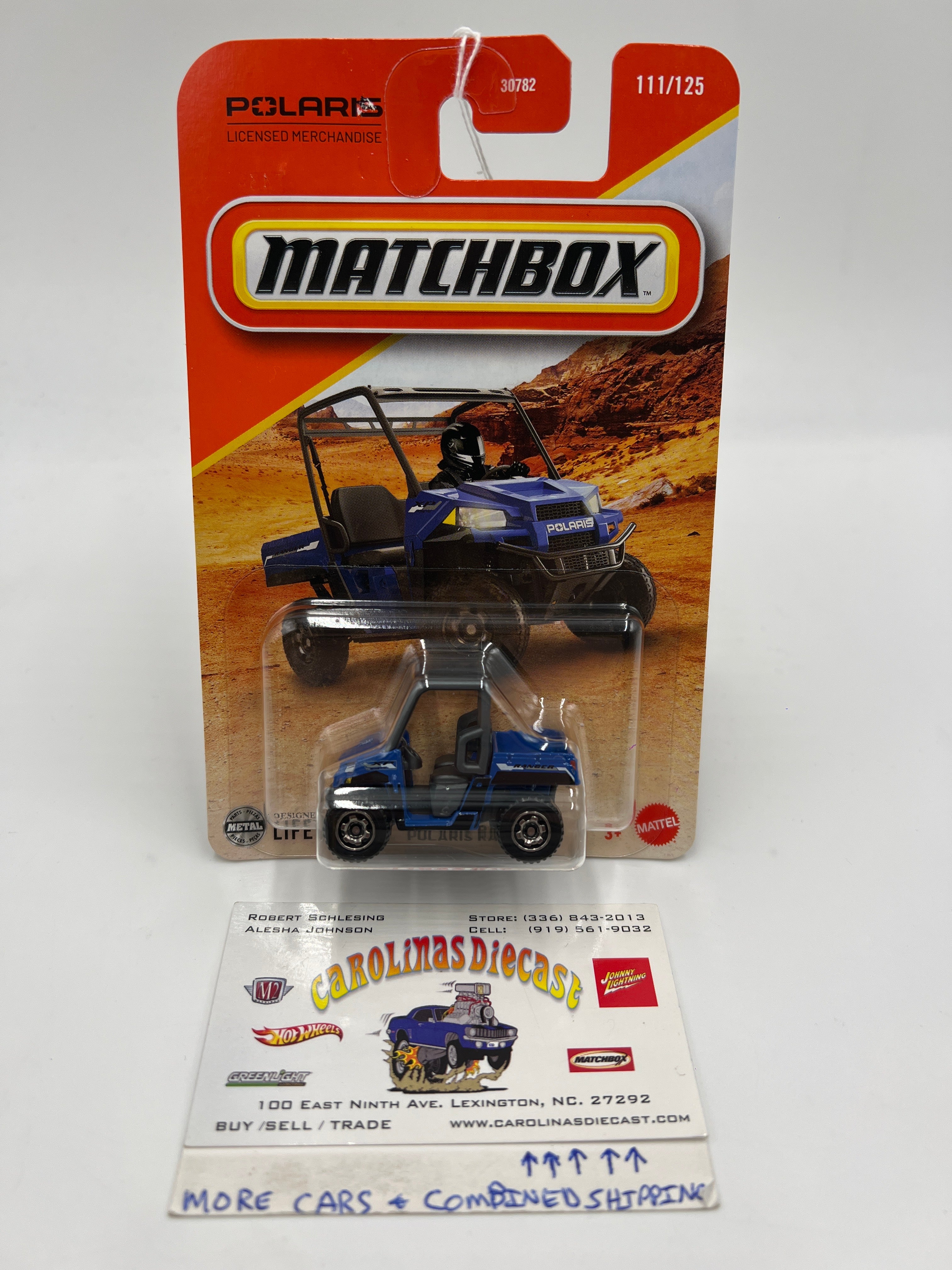 2025 Matchbox #111 Polaris Ranger EV Blue 214i – carolinasdiecast