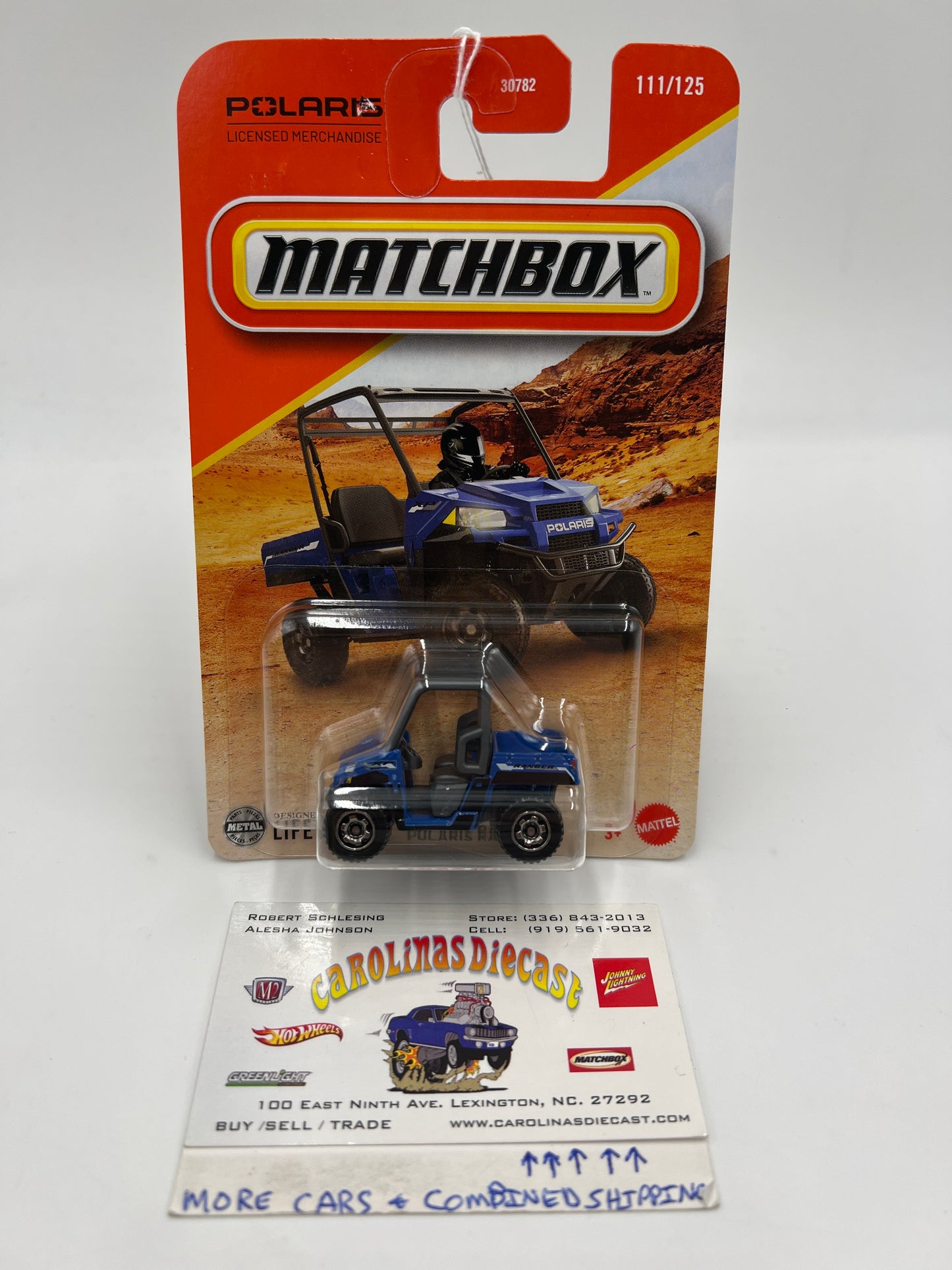 2025 Matchbox #111 Polaris Ranger EV Blue 214i