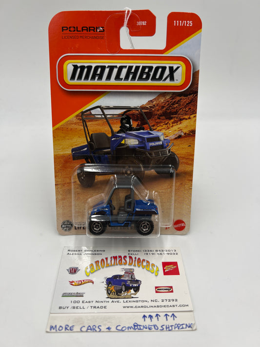2025 Matchbox #111 Polaris Ranger EV Blue 214i