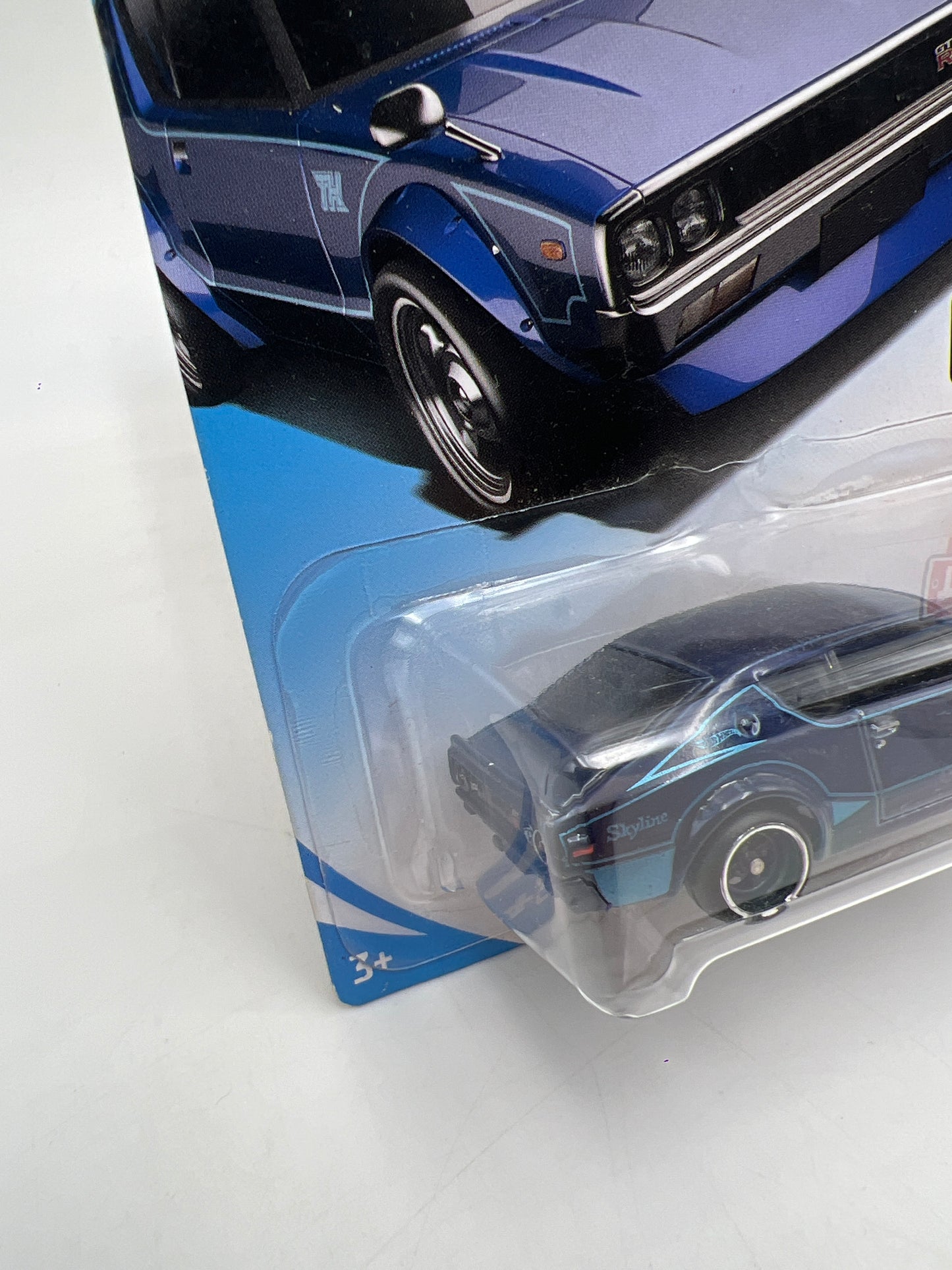 2018 Hot Wheels Super Treasure Hunt Nissan Skyline 2000 GT-R Blue W/Protector