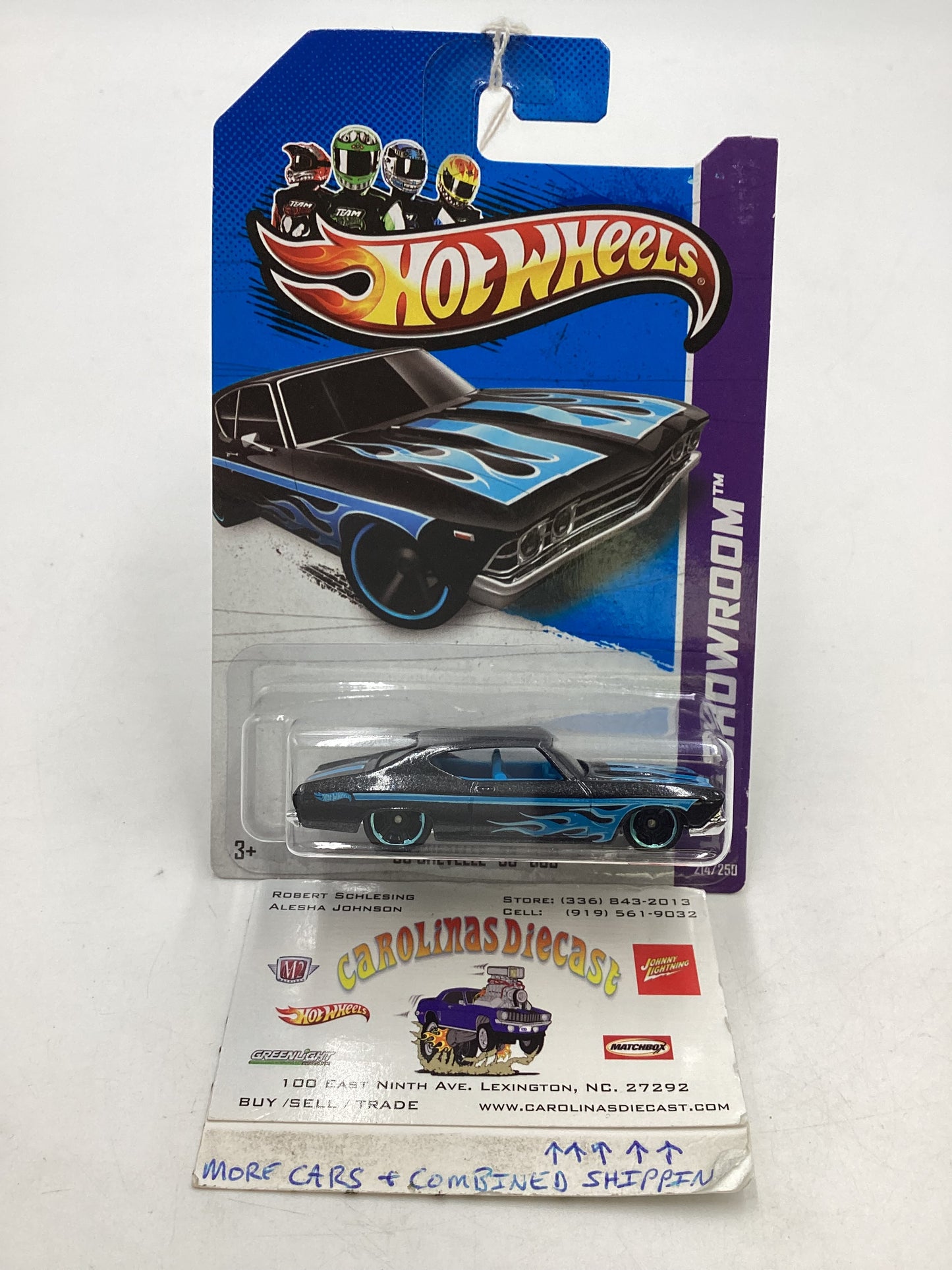 2013 Hot Wheels #214 Chevelle SS 396 Black 5B