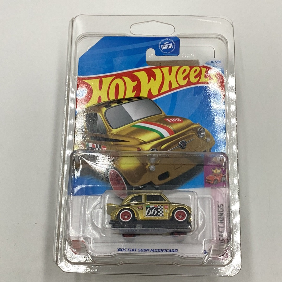 2024 Hot Wheels Super Treasure Hunt #117 60s Fiat 500D Modificado with protector