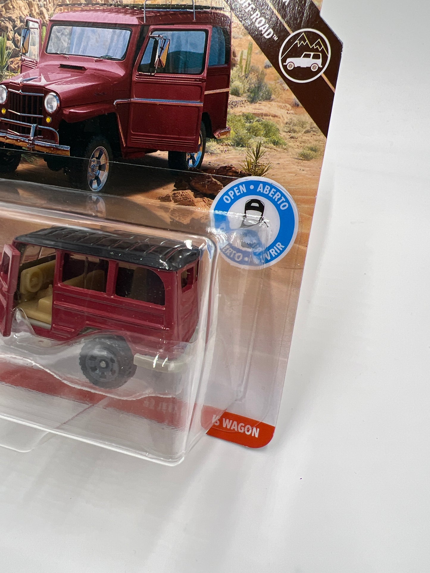 Matchbox Moving Parts MBX Off-Road 62 Jeep Willys Wagon Red 167P
