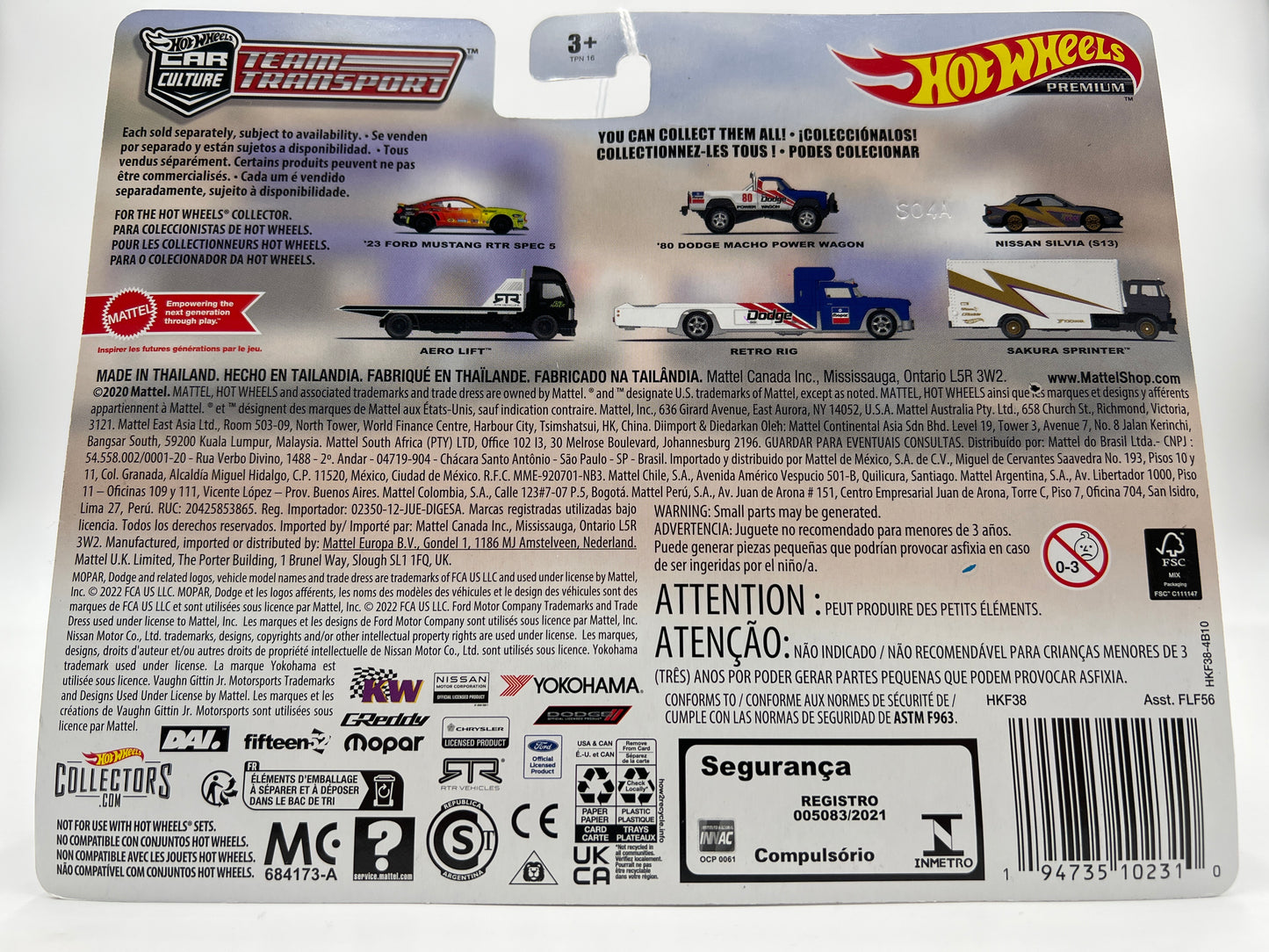 Hot Wheels Team Transport #51 80 Dodge Macho Power Wagon / Retro Rig 279E