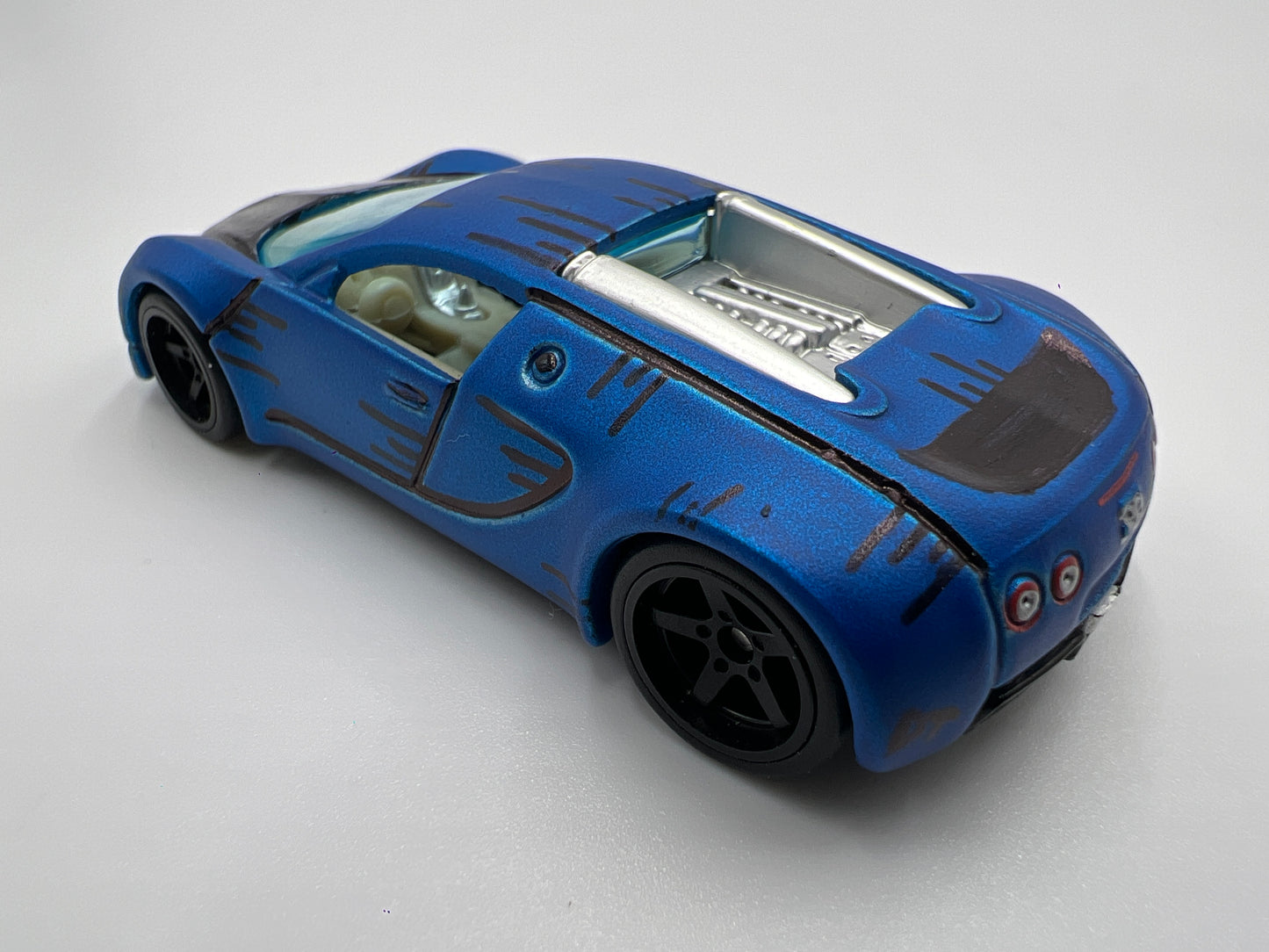 Hot Wheels Bugatti Veyron Satin Blue Loose CUSTOM