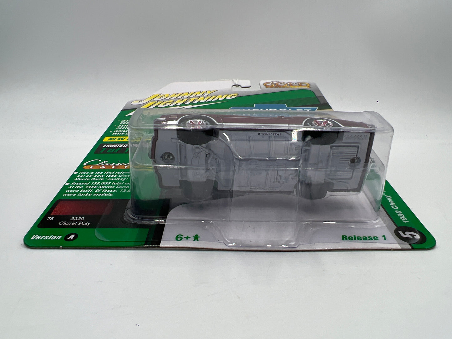 Johnny Lightning Classic Gold White Lightning Chase 1980 Chevy Monte Carlo Dark Red