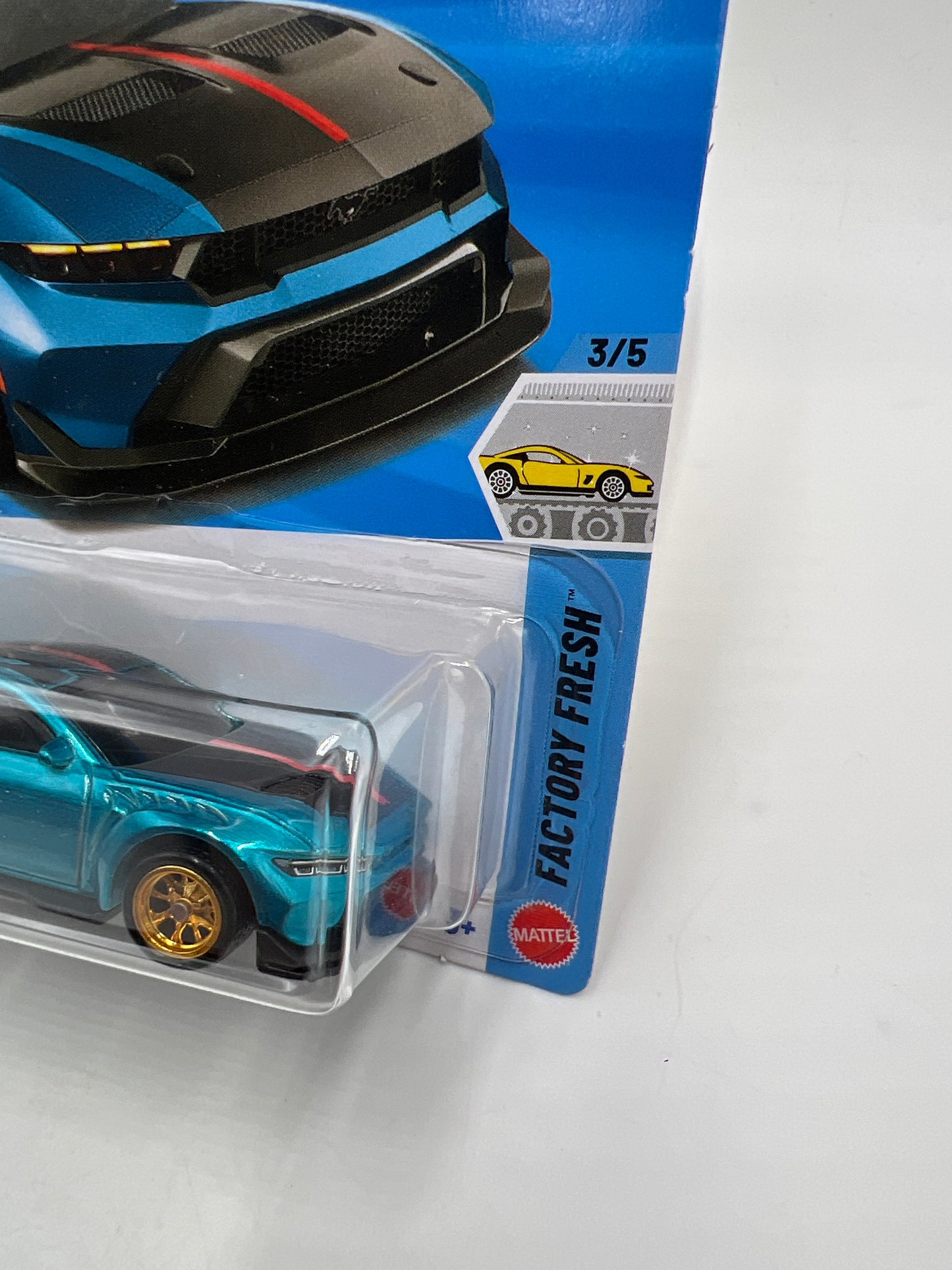 2026 Hot Wheels Super Treasure Hunt #43 Aldi Exclusive Ford Mustang GTD Blue W/Protector