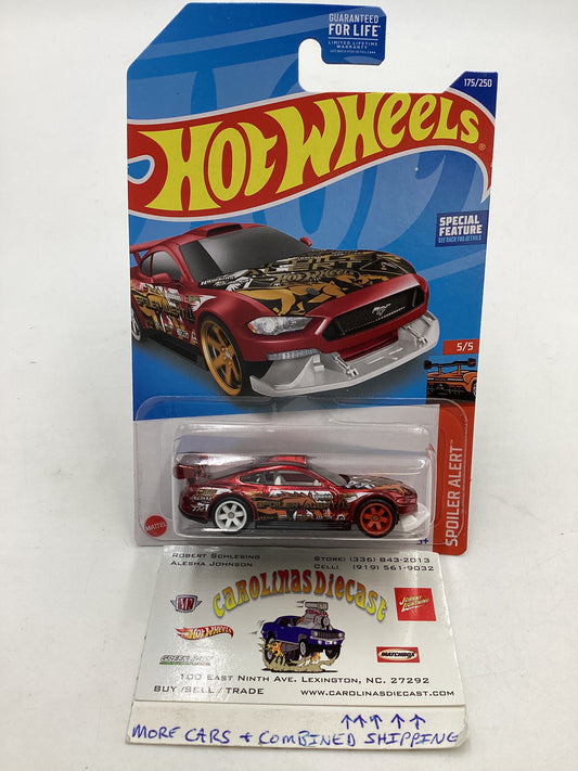 2022 Hot wheels Super treasure hunt Custom 18 Ford Mustang GT Red W/ Protector