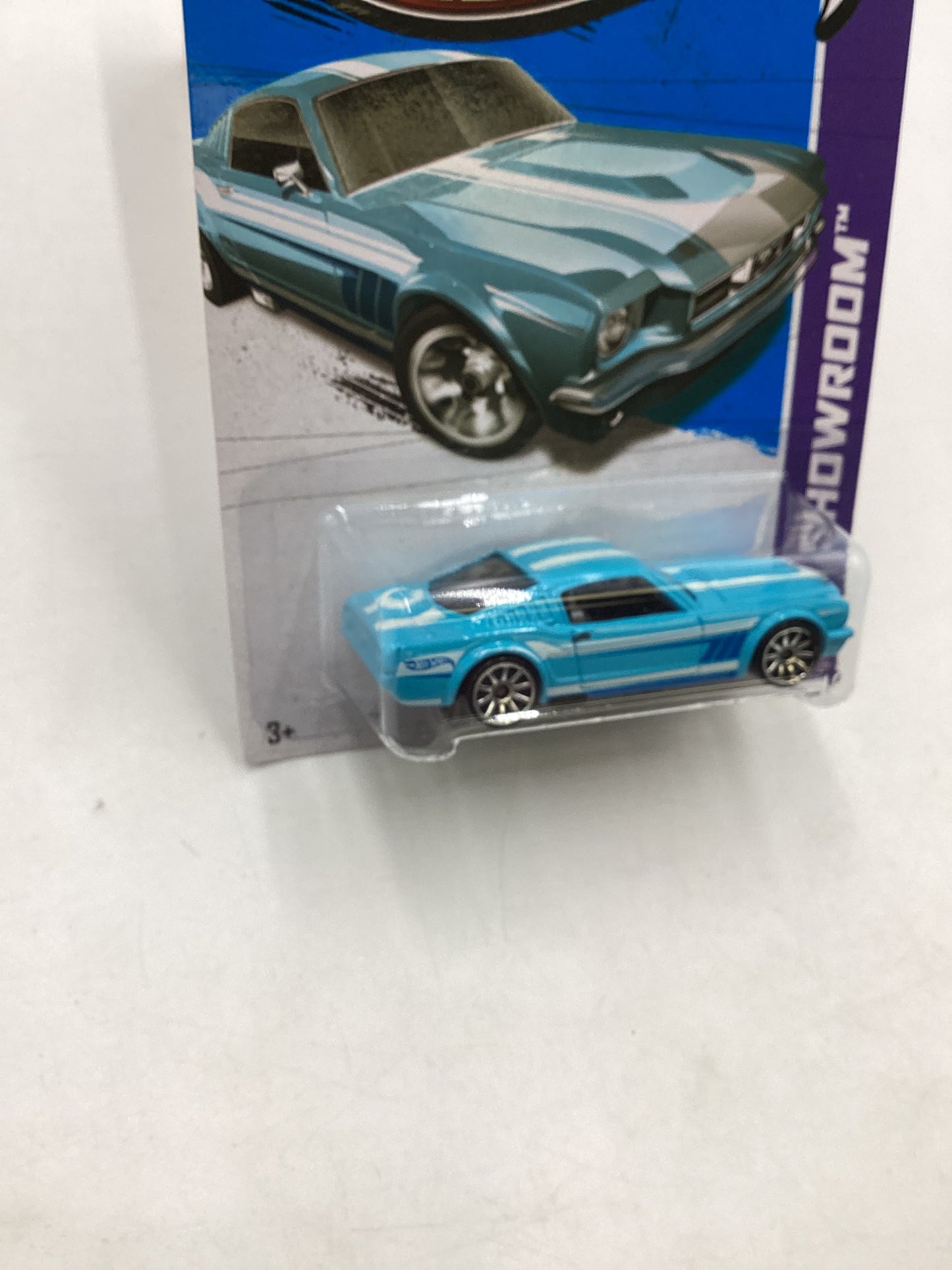 2013 Hot Wheels #237 Light Blue 65 Mustang 2+2 Fastback 30H